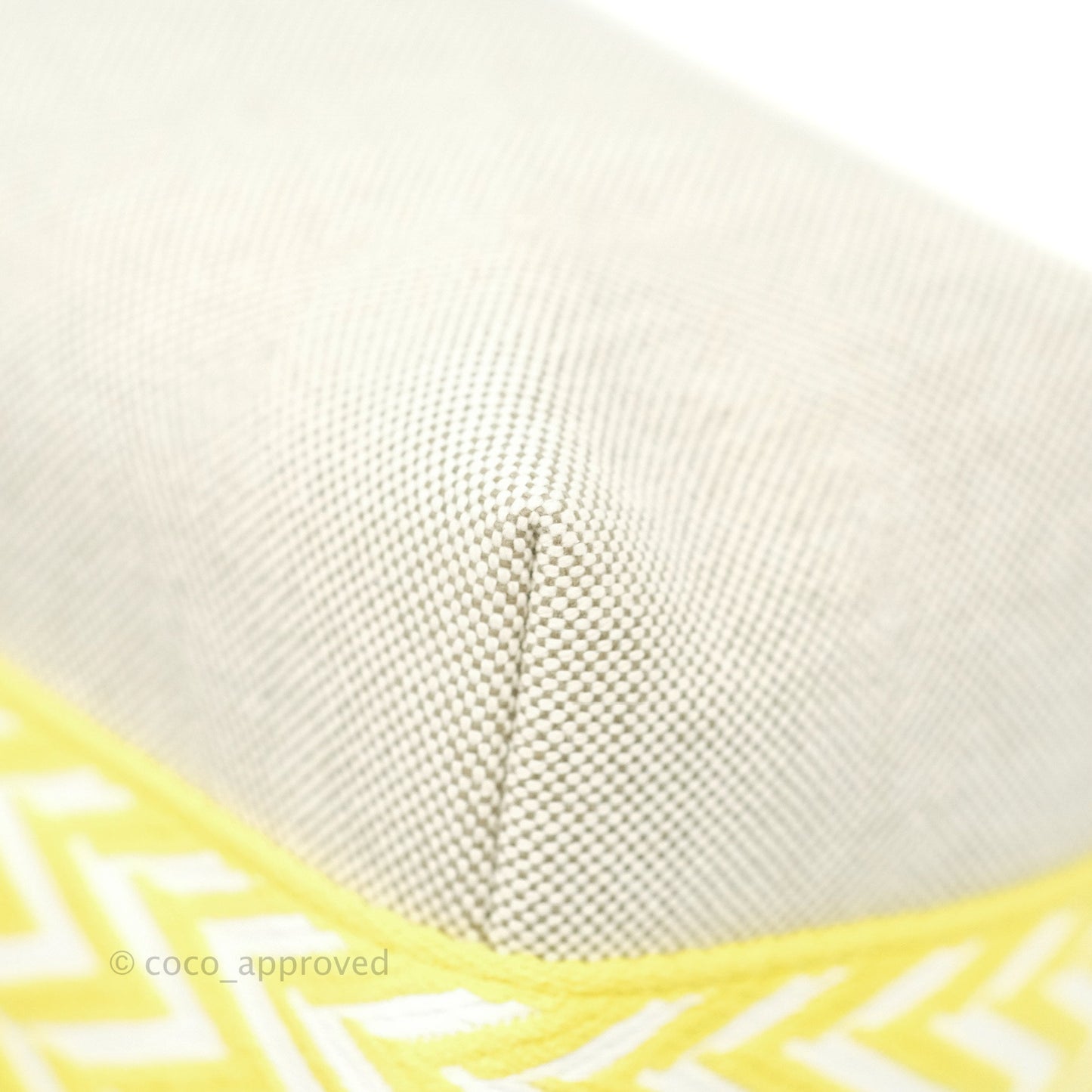 Hermès Canvas Small Bride-A-Brac Pouch Natural Jaune Citron