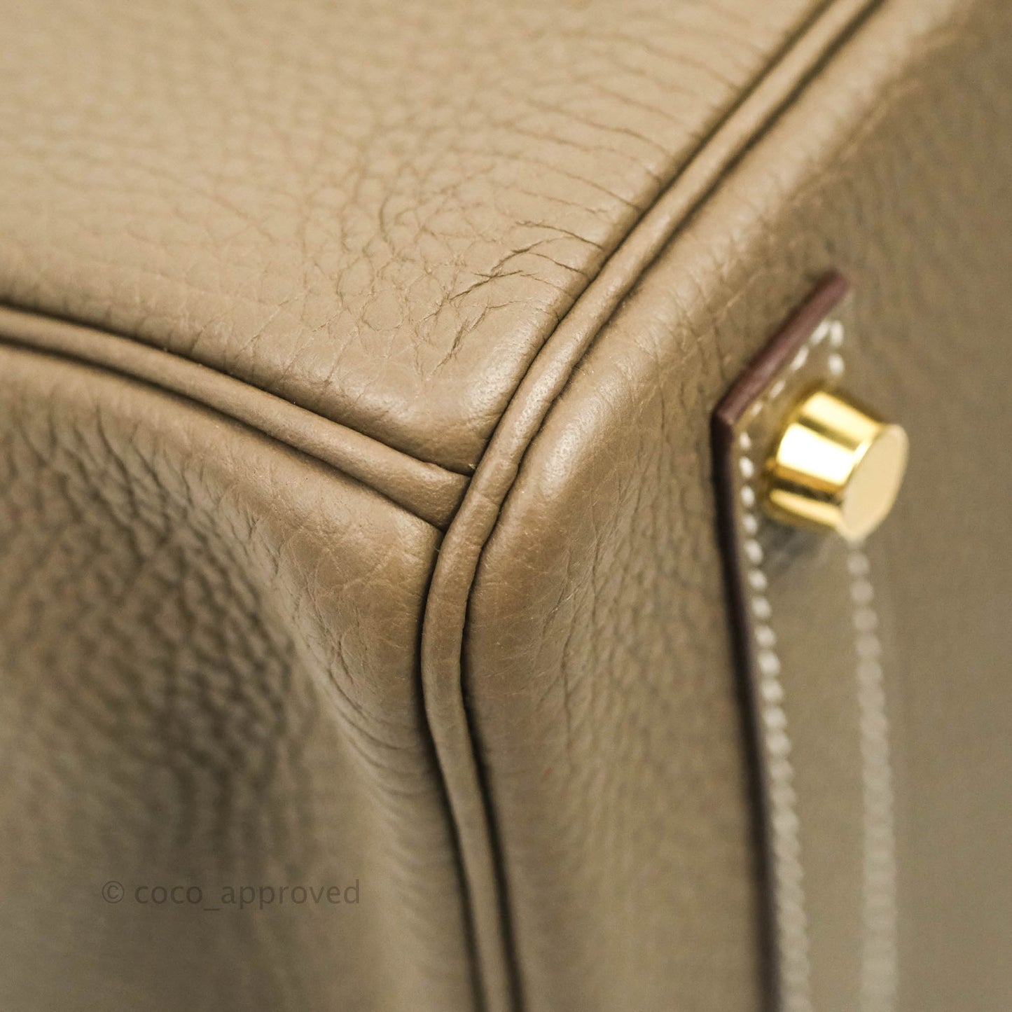Hermès Birkin 30 Taurillon Clemence 18 Etoupe Gold Hardware