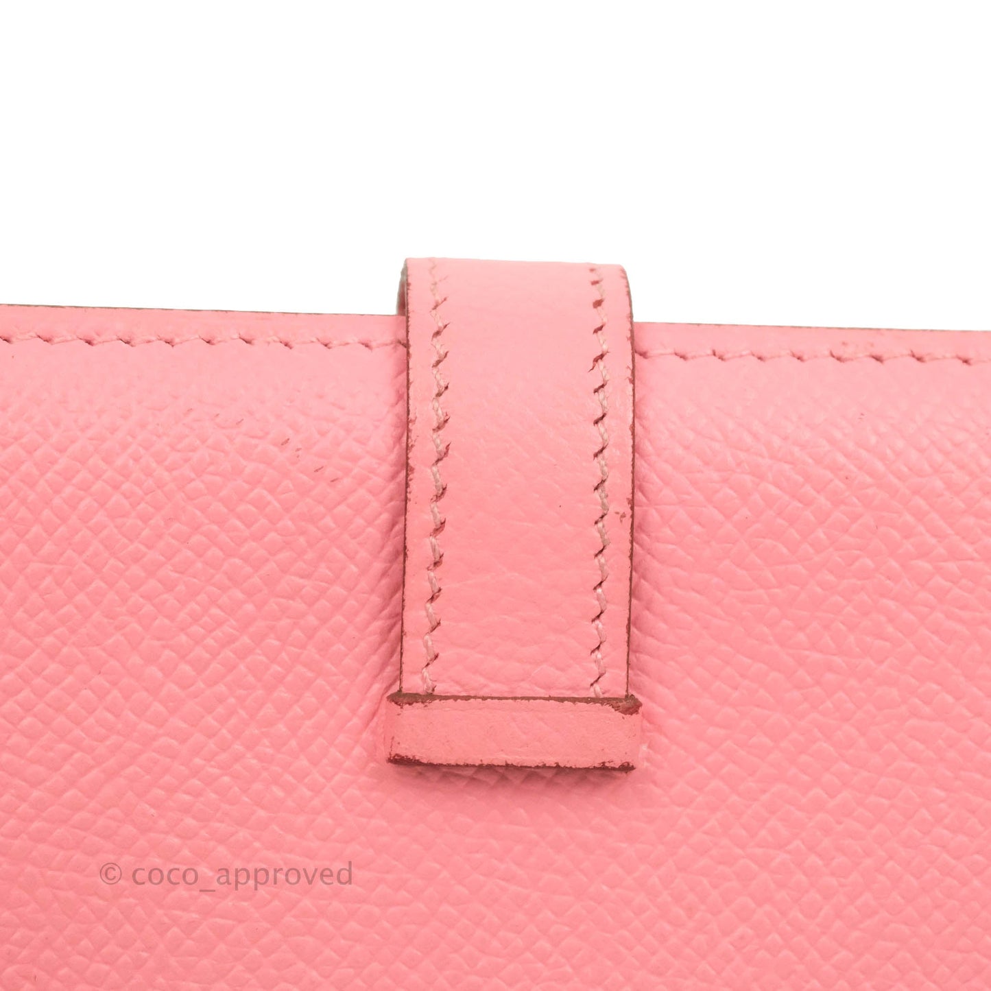Hermès Bearn Wallet Epsom Pink Palladium Hardware