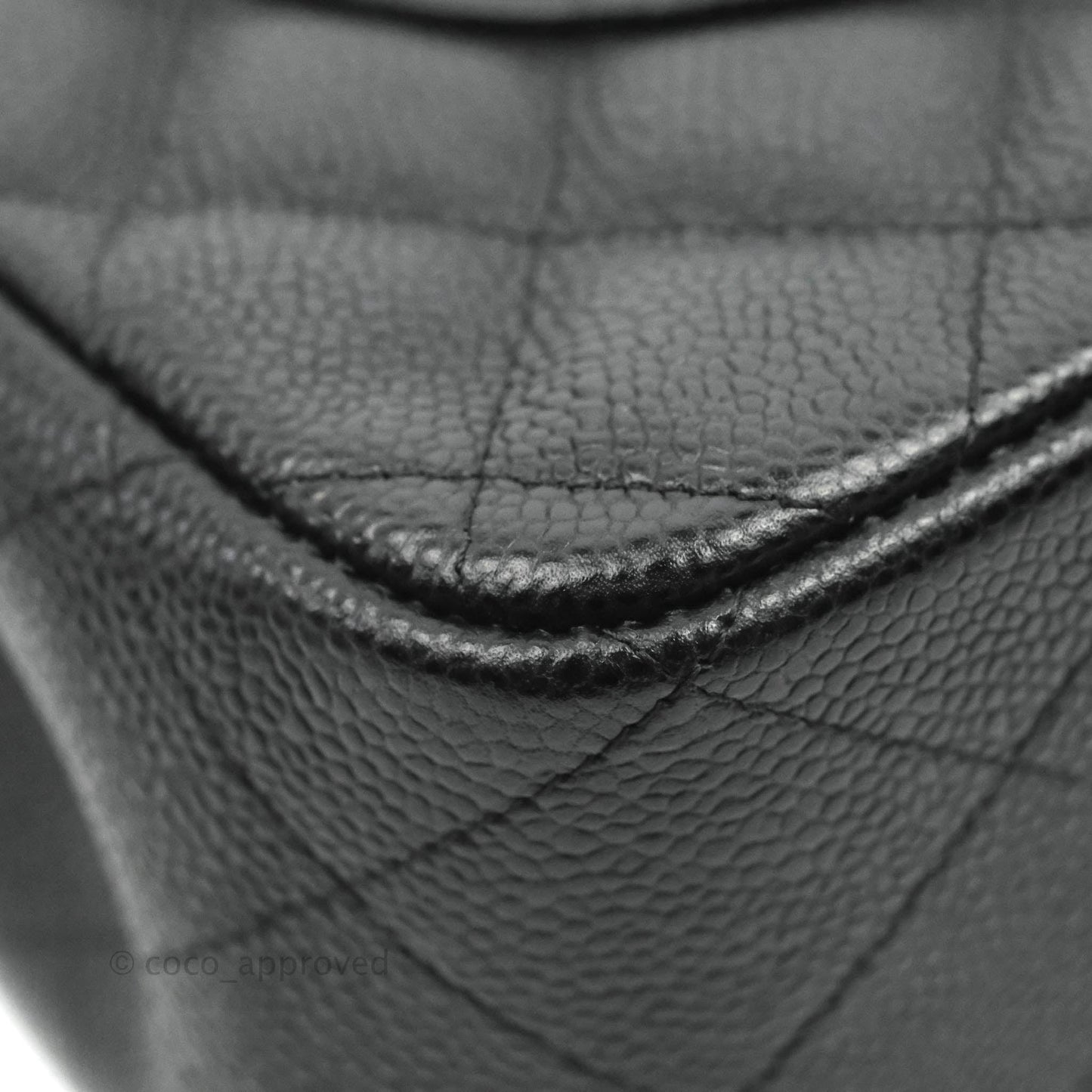 Chanel Jumbo Double Flap Black Caviar Silver Hardware⁣⁣