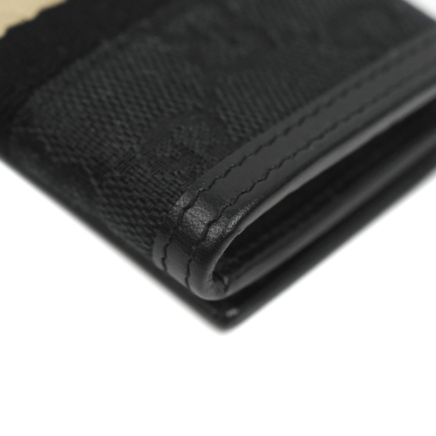 Gucci Vintage GG Web Six-Key Holder Black Canvas