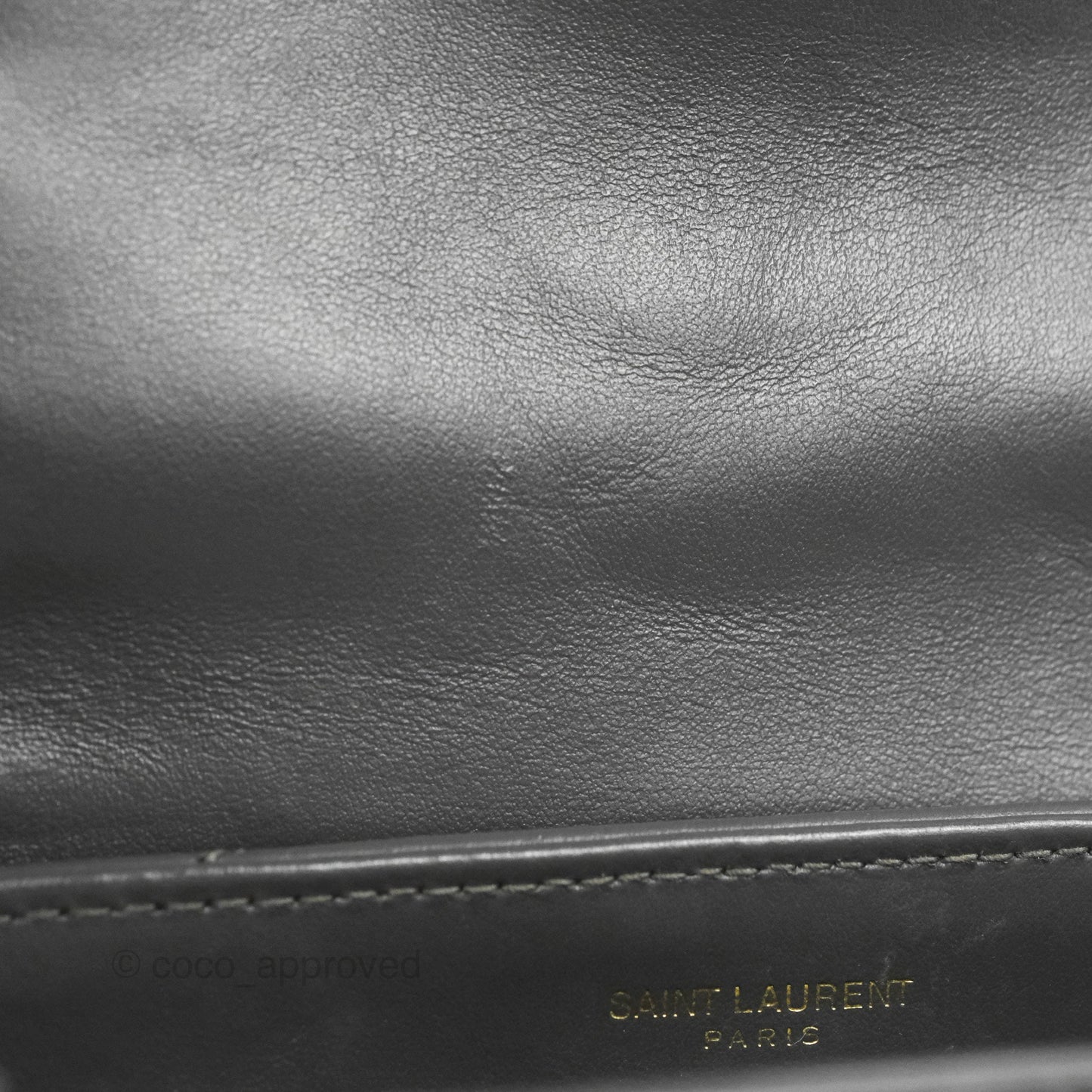 Saint Laurent Loulou Toy Quilted Leather Shoulder Bag Dark Grey