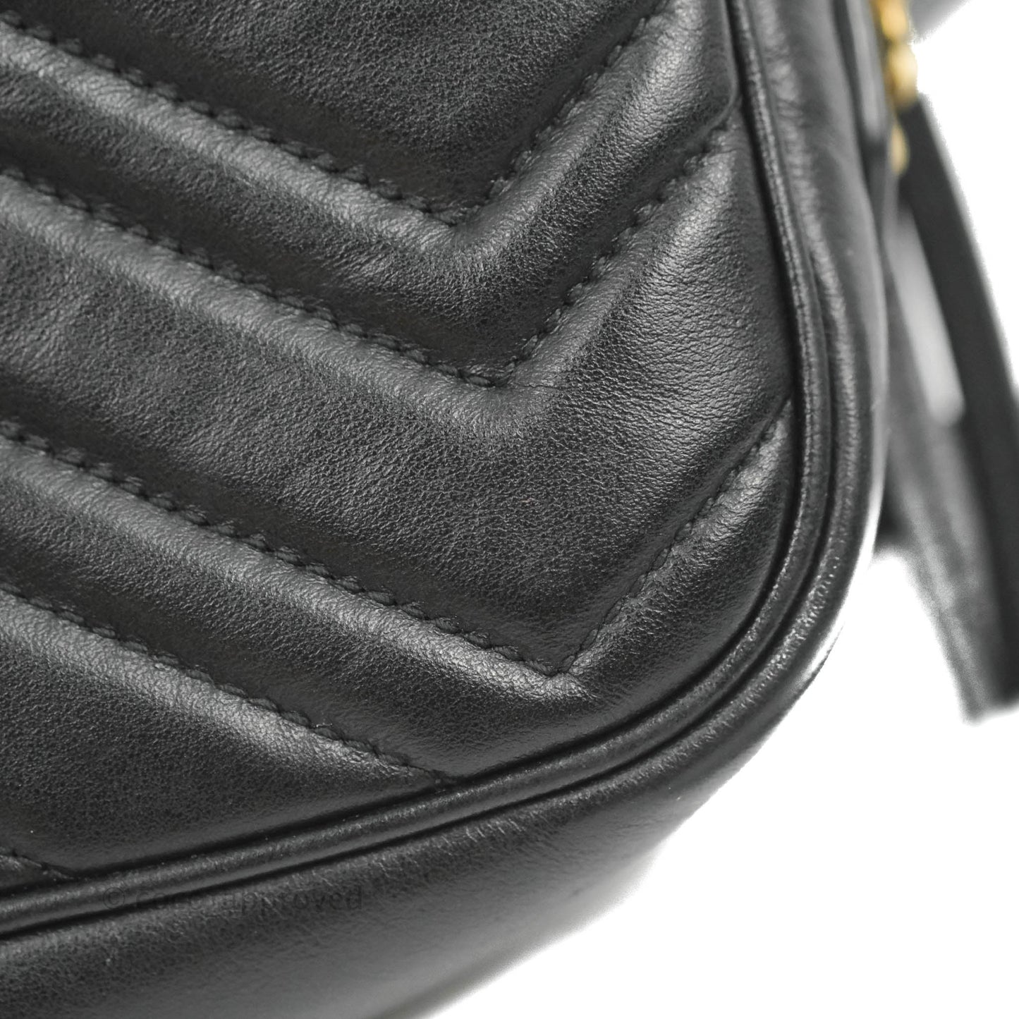 Gucci Mini Matelasse GG Marmont Camera Bag Black Calfskin Gold Hardware