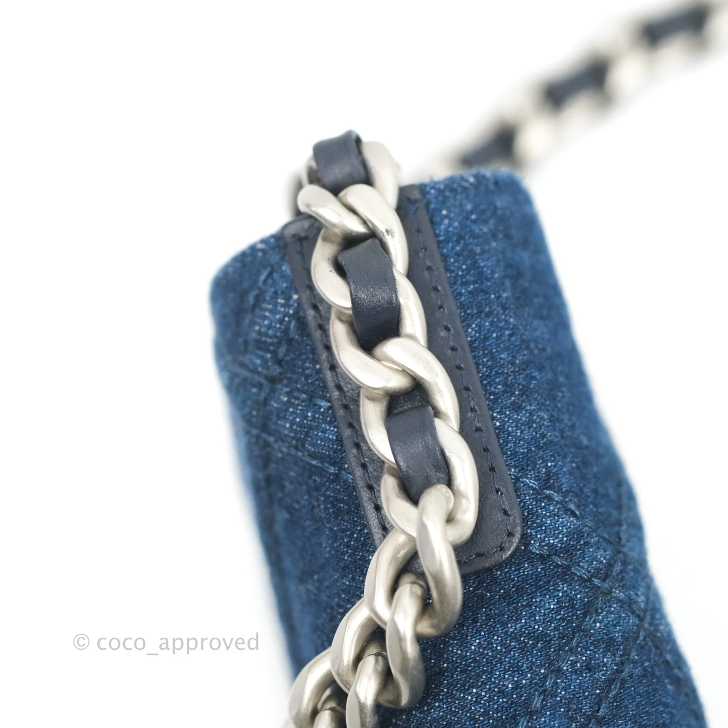 Chanel 19 Wallet on Chain WOC Blue Denim Mixed Hardware