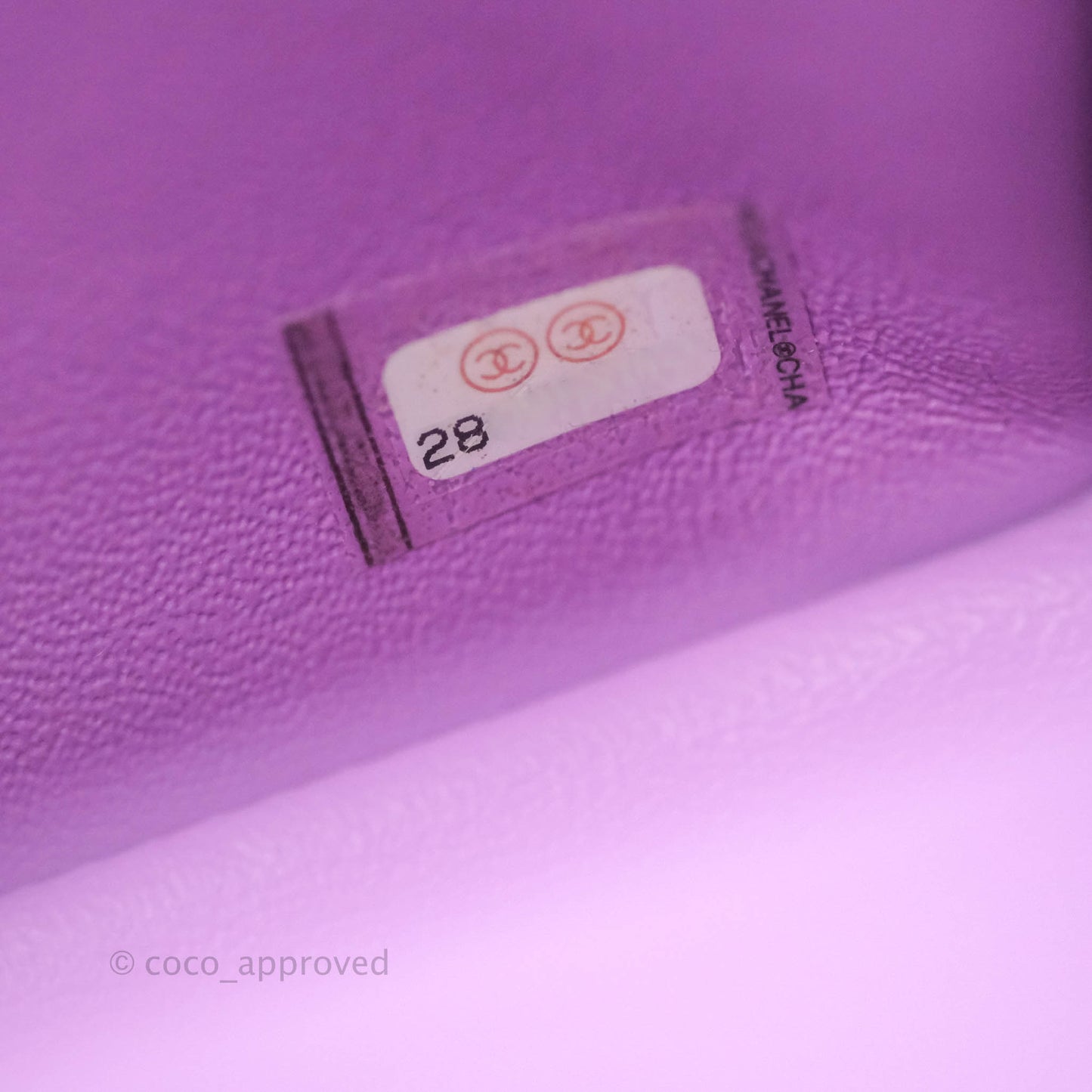Chanel Quilted Mini Rectangular Flap Purple Lambskin Silver Hardware