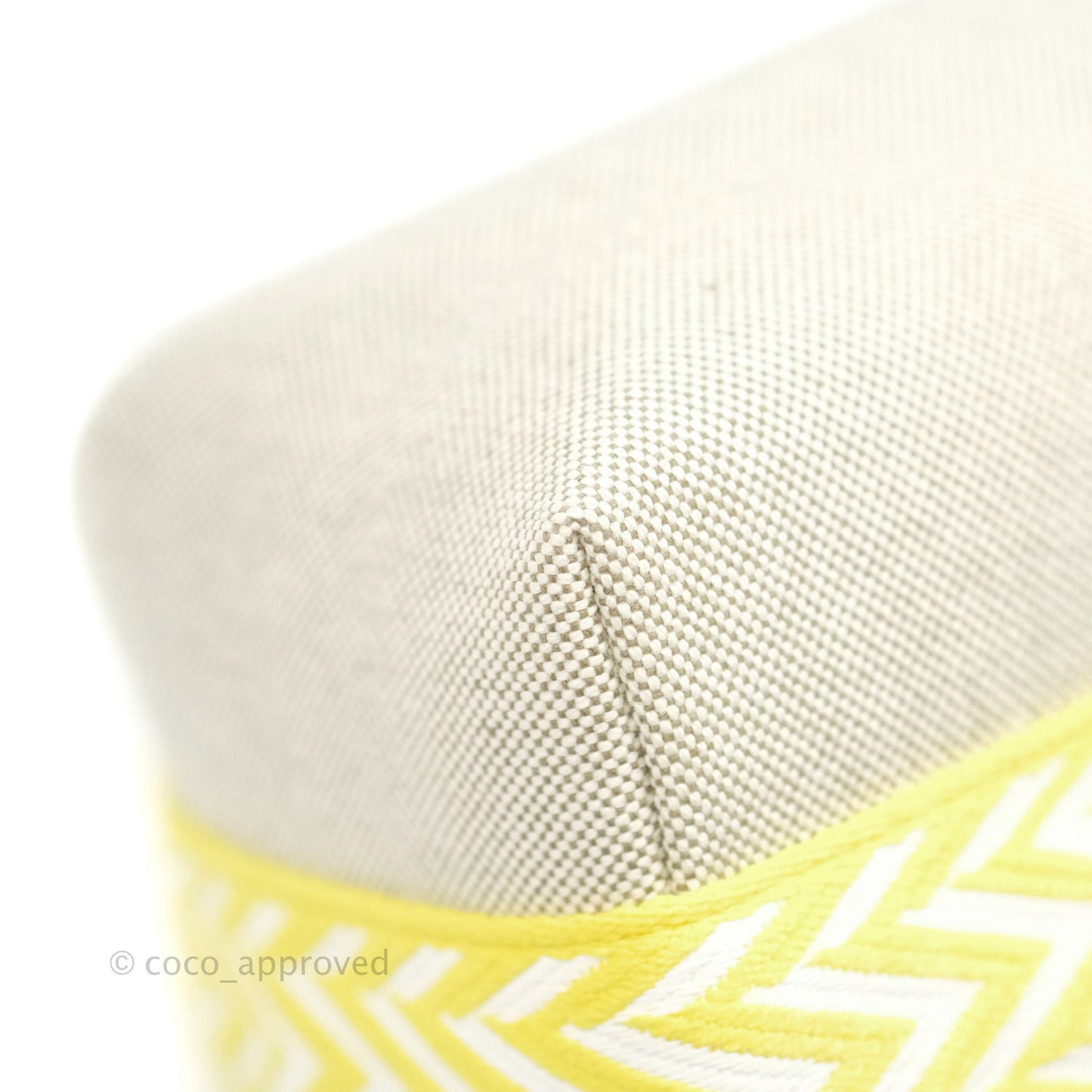 Hermès Canvas Small Bride-A-Brac Pouch Natural Jaune Citron