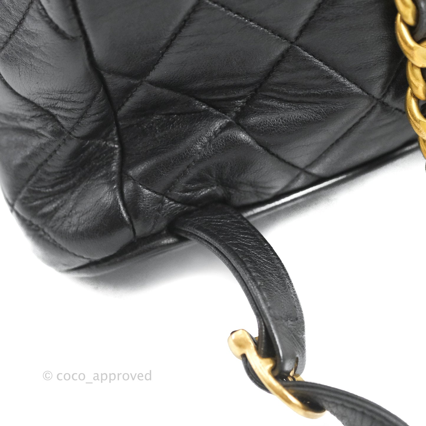 Chanel Vintage CC Duma Backpack Black Lambskin 24K Gold Hardware