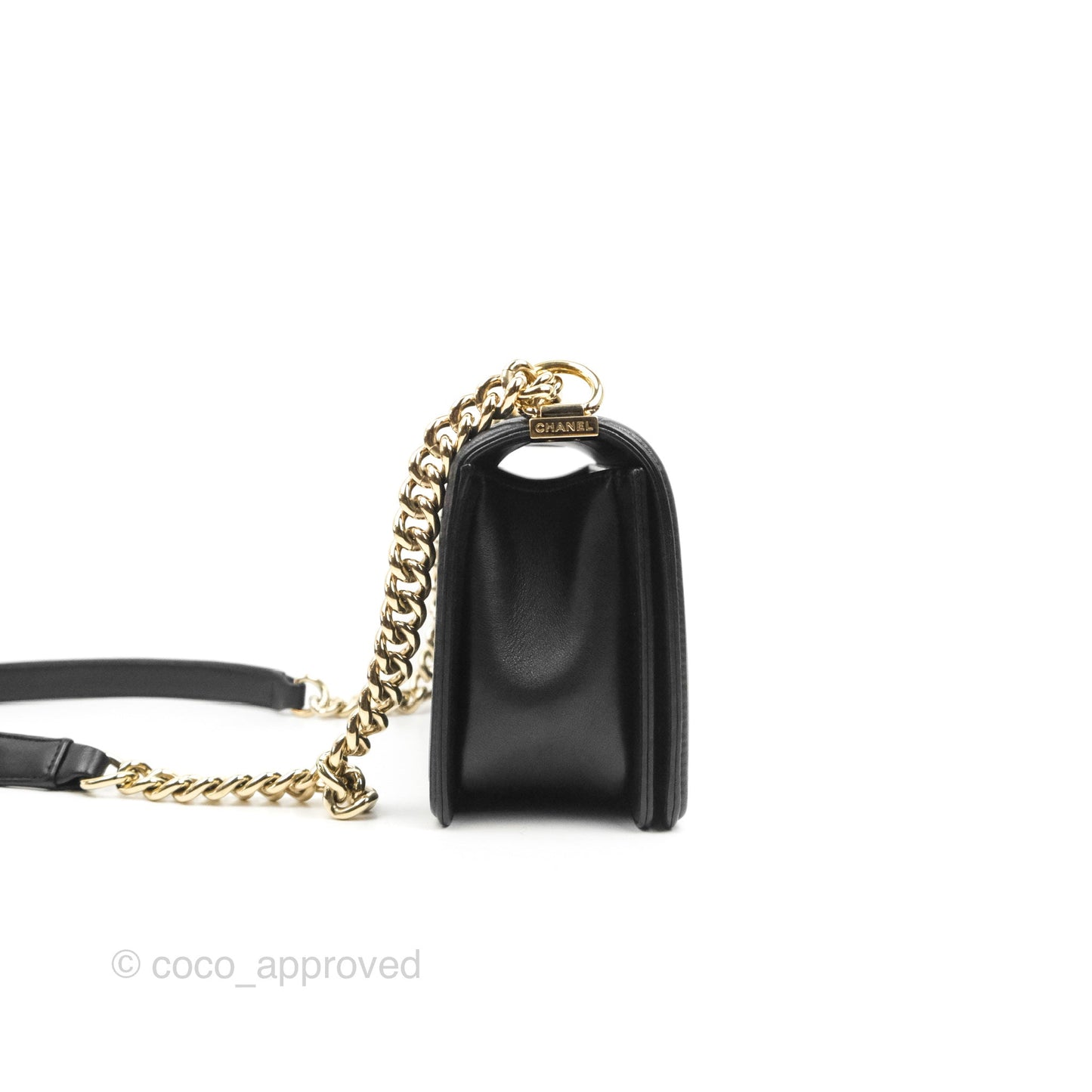 Chanel Quilted Medium Boy Black Gold Hardware