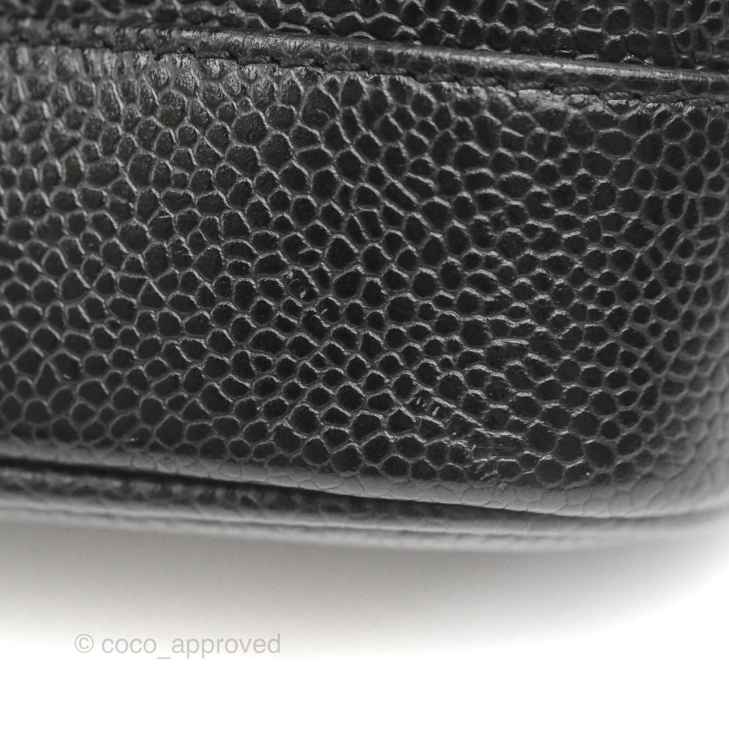Chanel Vintage Vanity Case Black Caviar Gold Hardware