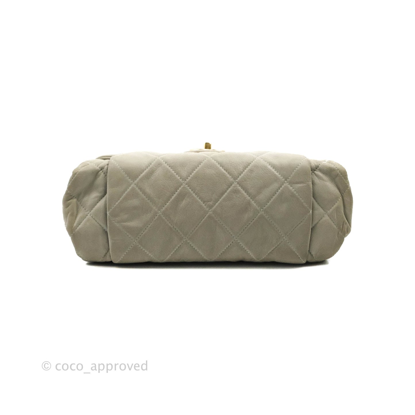 Chanel Iridescent Calfskin Quilted Chic Quilt Flap Grey Gold Hardware