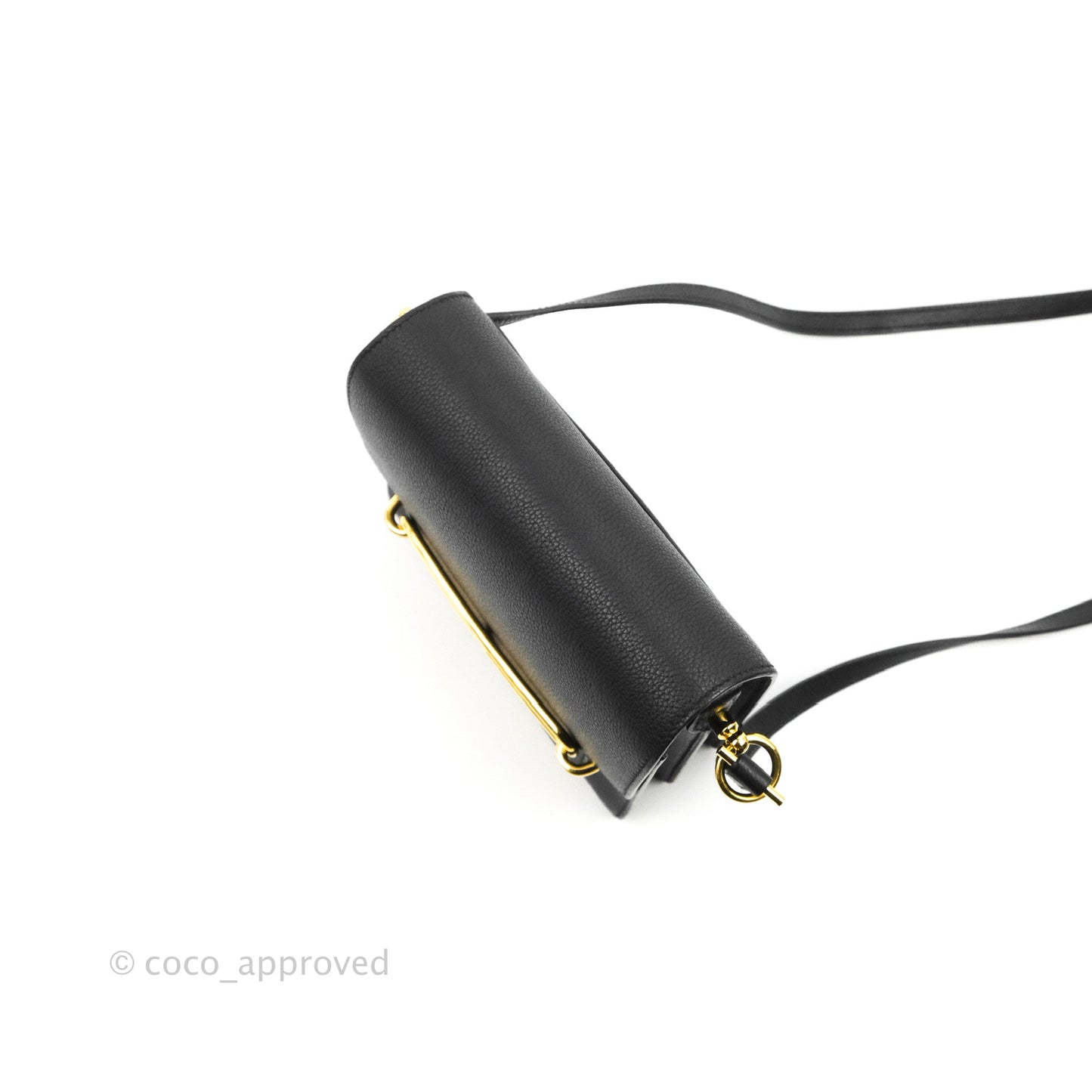 Hermès Roulis Mini 18 Black TM Gold Hardware