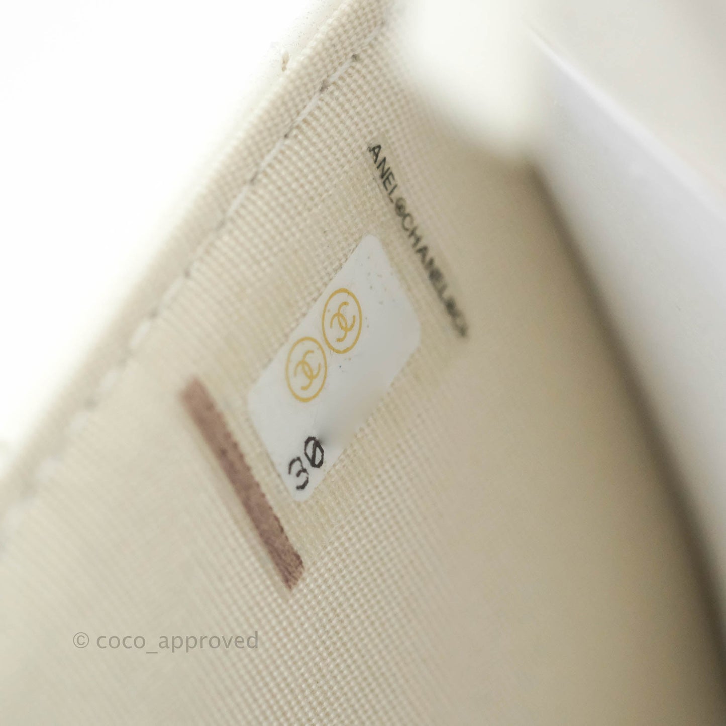 Chanel Quilted Pearl Crush Wallet on Chain WOC White Lambskin Aged Gold Hardware