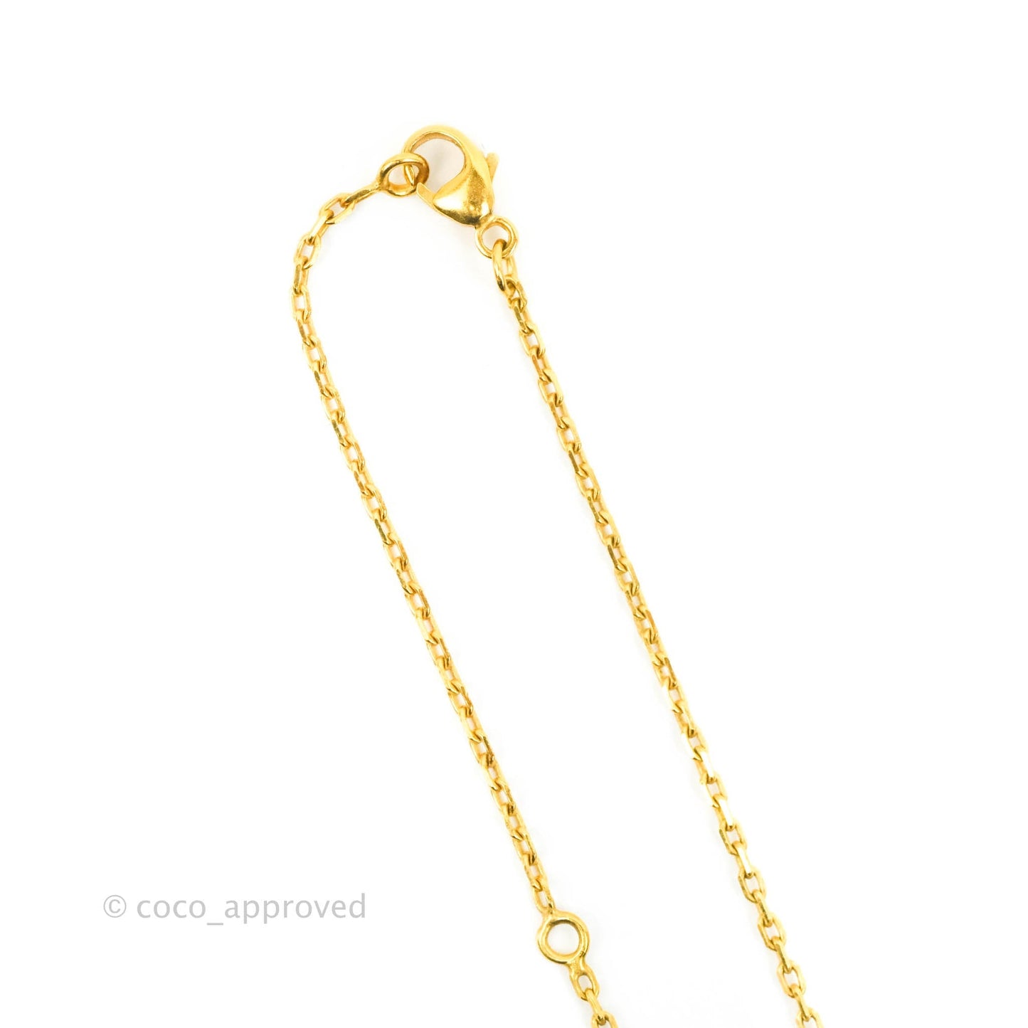Hermès Small O'Kelly Pendant Necklace Nata Swift Gold