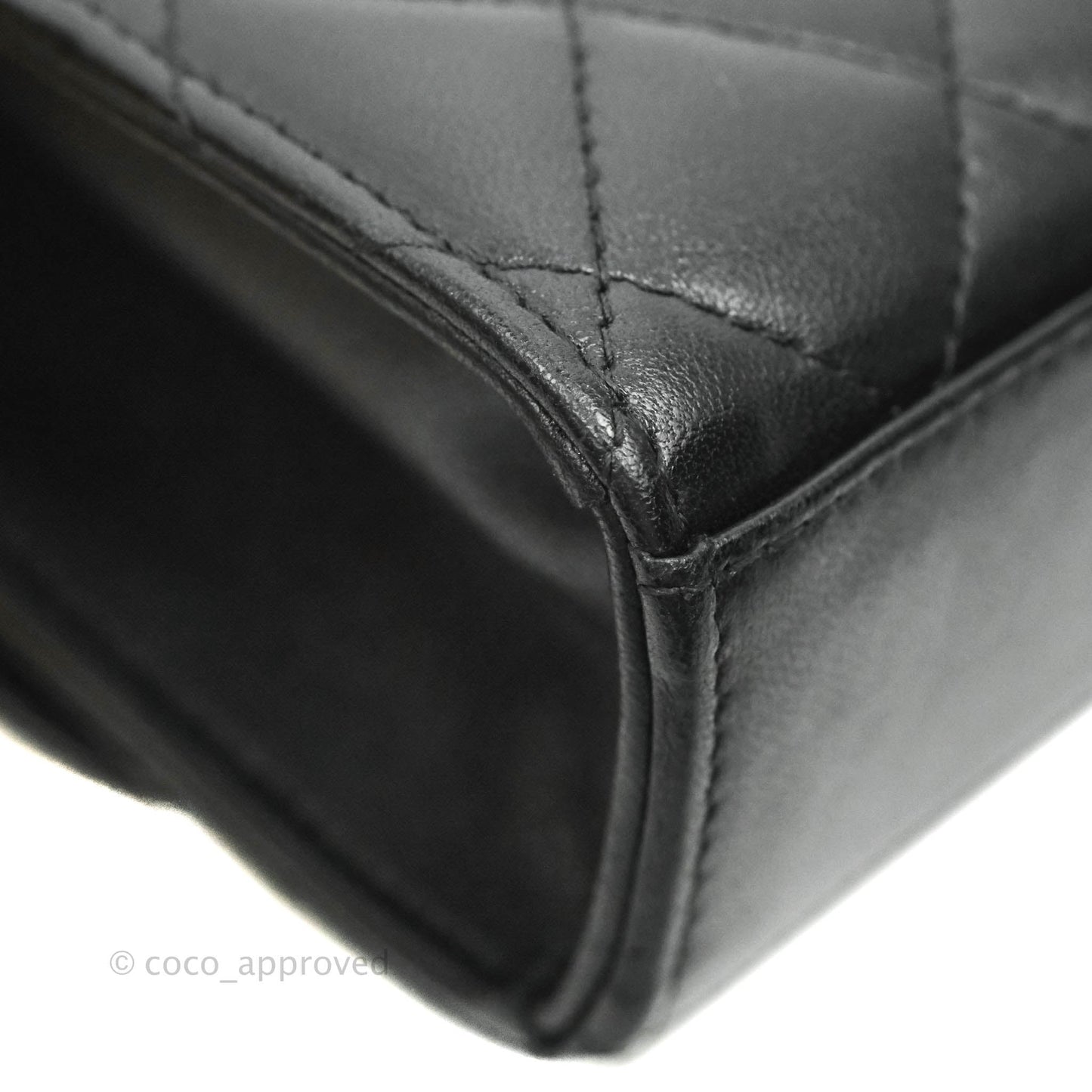 Chanel Mini Quilted Trendy CC Clutch With Chain Black Lambskin Gold Hardware