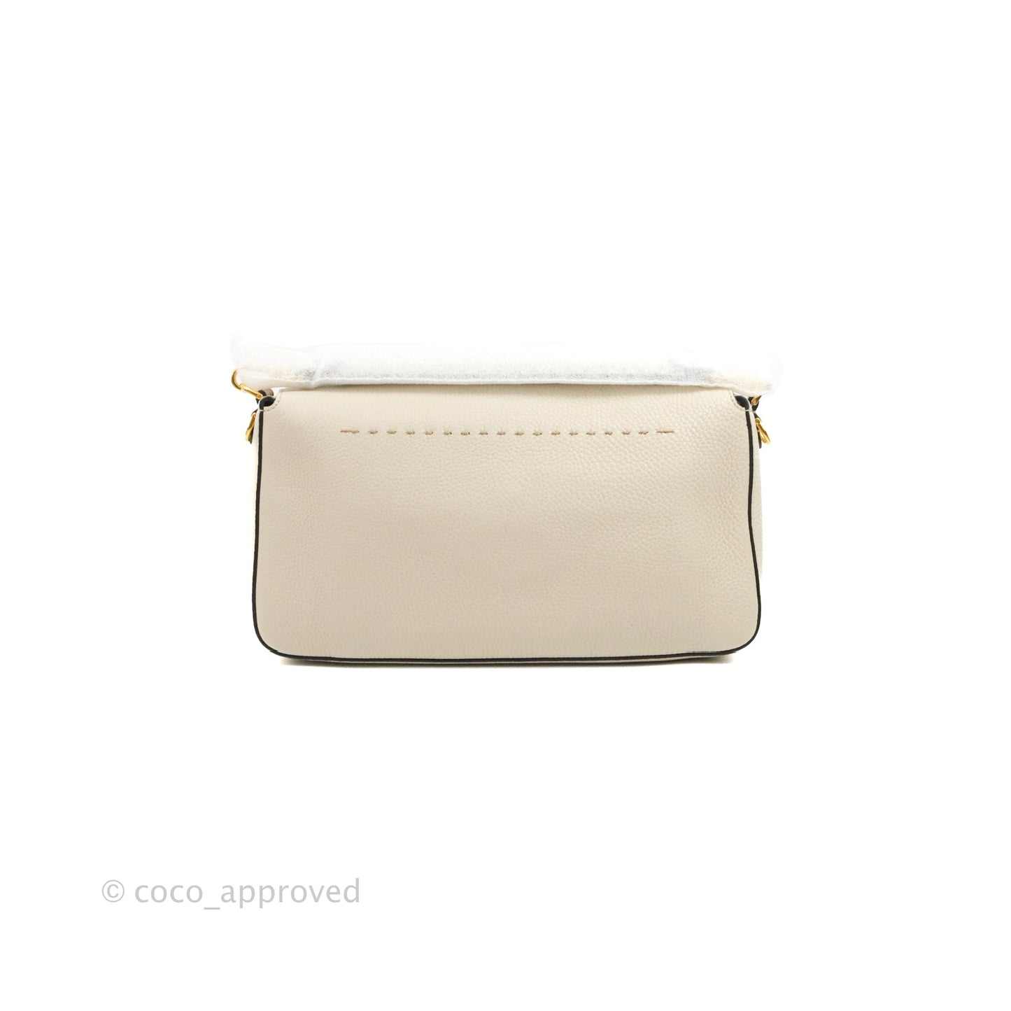 Fendi Large Selleria Baguette NM Bag Calfskin Ivory