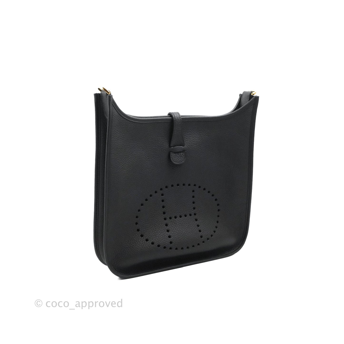 Hermes Evelyne III 29 Black Clemence Gold Hardware