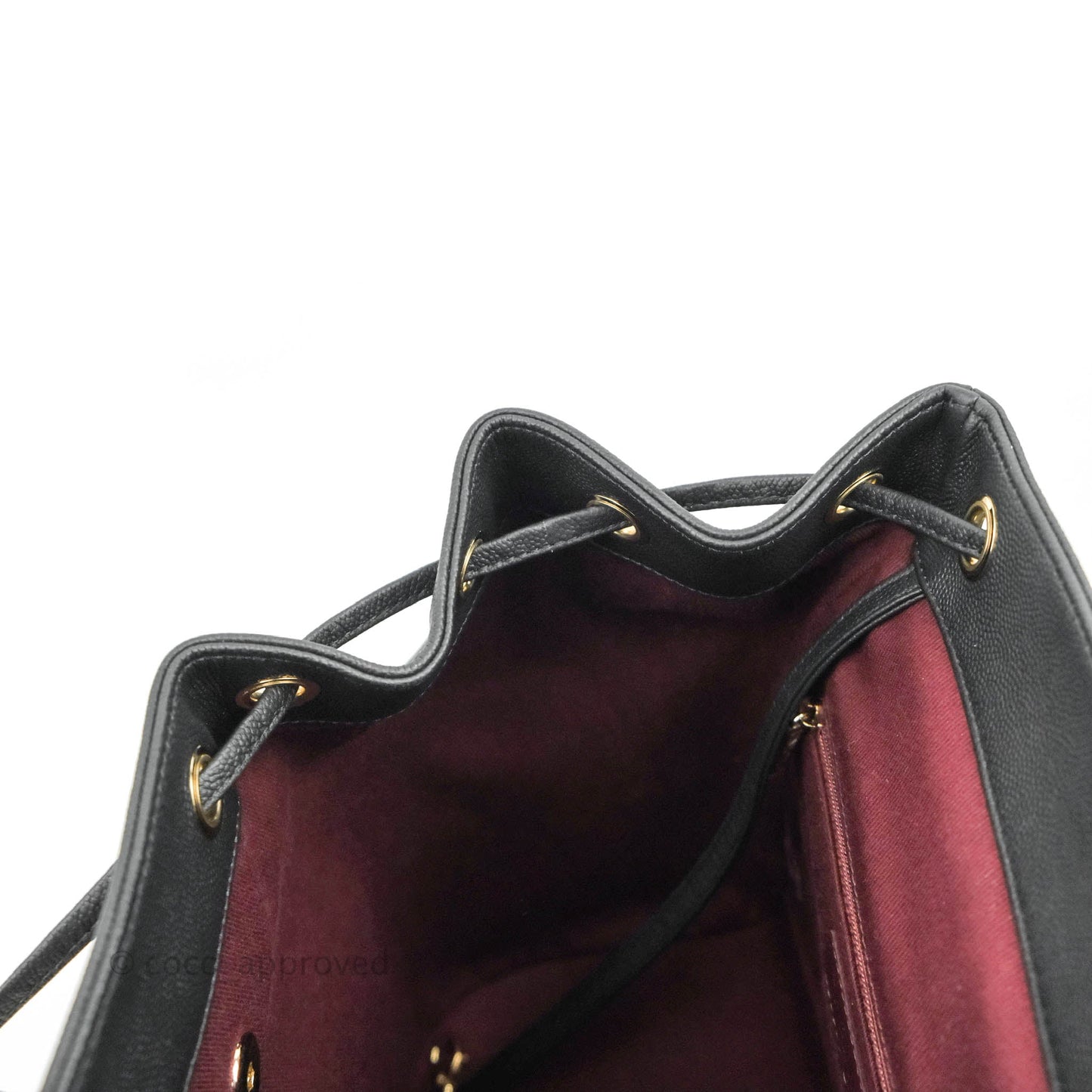 Chanel Quilted Business Affinity Backpack Black Caviar Gold Hardware