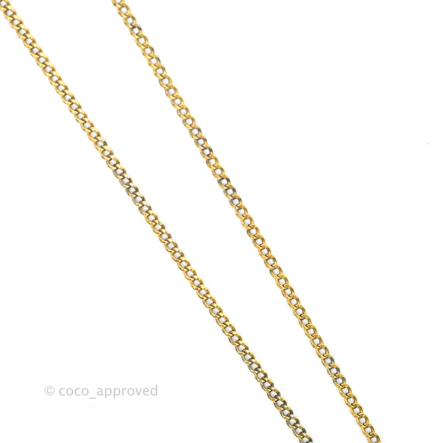 Chanel Flap Bag CC Pendant Necklace Gold Tone 05A