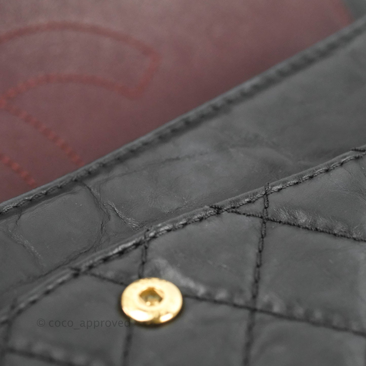 Chanel Reissue 225 Quilted Flap Black Aged Calfskin Aged Gold Hardware