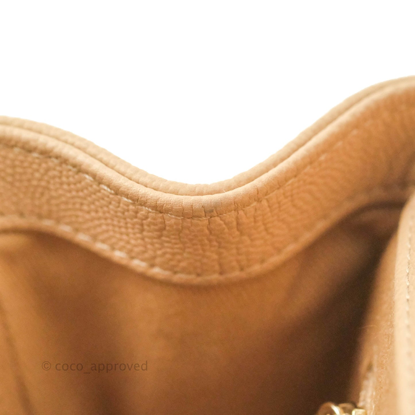 Chanel Quilted Small Business Affinity Flap Beige Caviar Gold Hardware