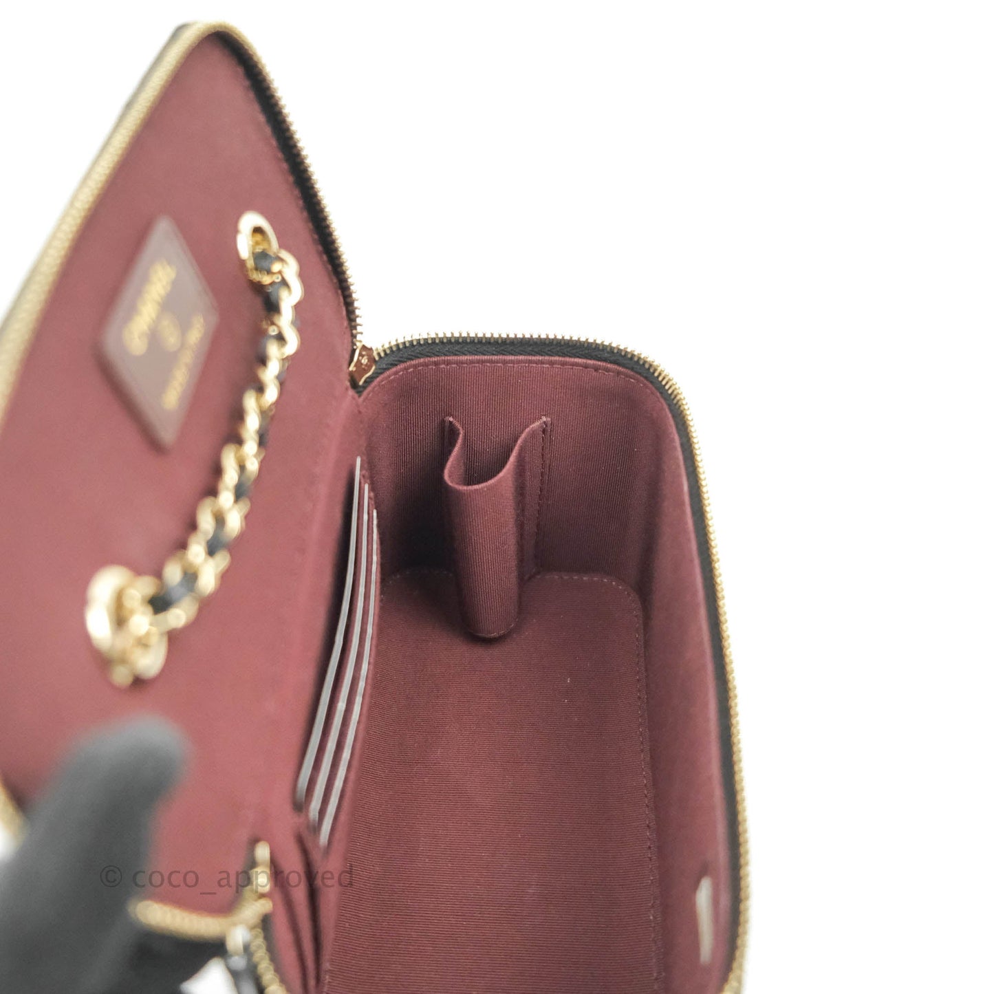 Chanel Classic Vanity Rectangular Black Caviar Gold Hardware