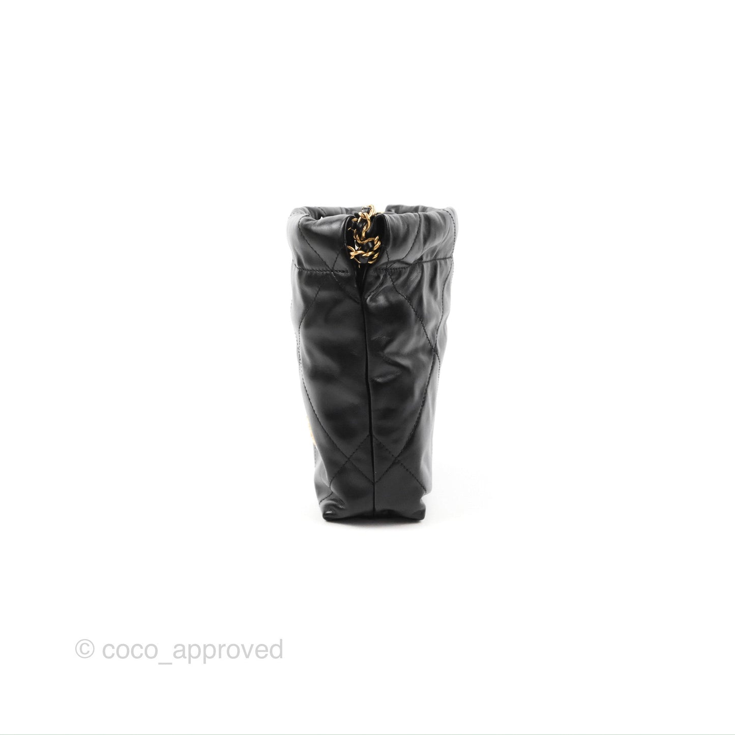 Chanel 22 Mini Bag Black Crumpled Calfskin