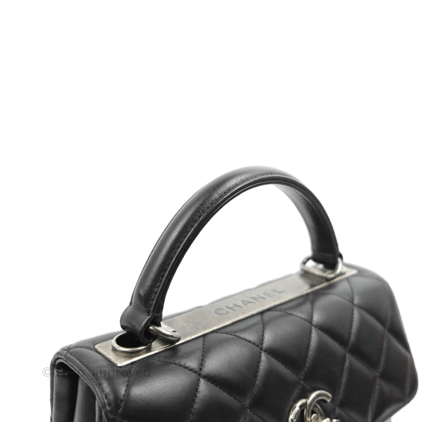 Chanel Small Trendy CC Black Lambskin Ruthenium Hardware