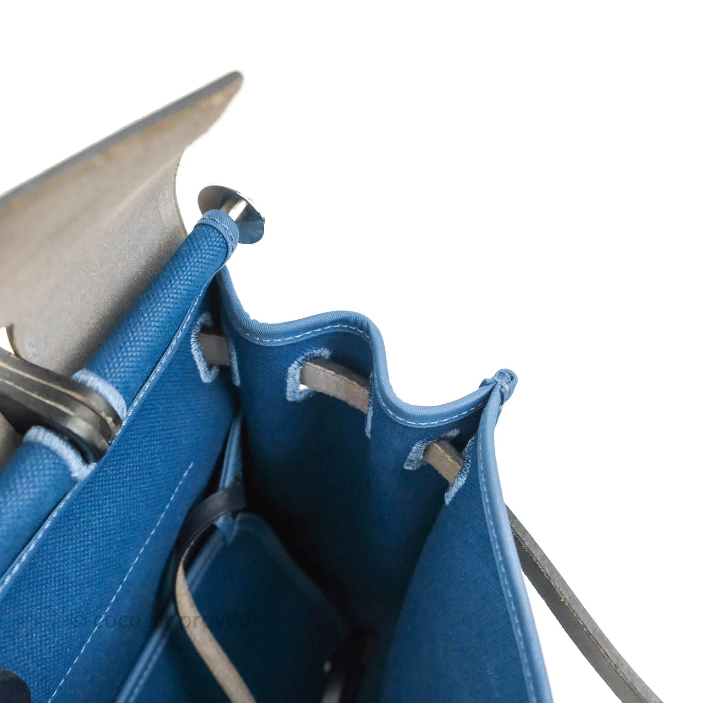 Hermès Herbag Zip 31 Bleu Ocean/Bleu Indigo Canvas Palladium Hardware