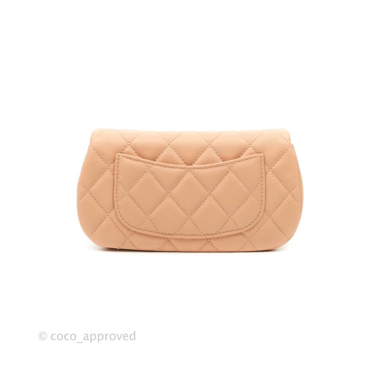 Chanel Clutch with Chain Beige Calfskin Aged Gold Hardware 21B