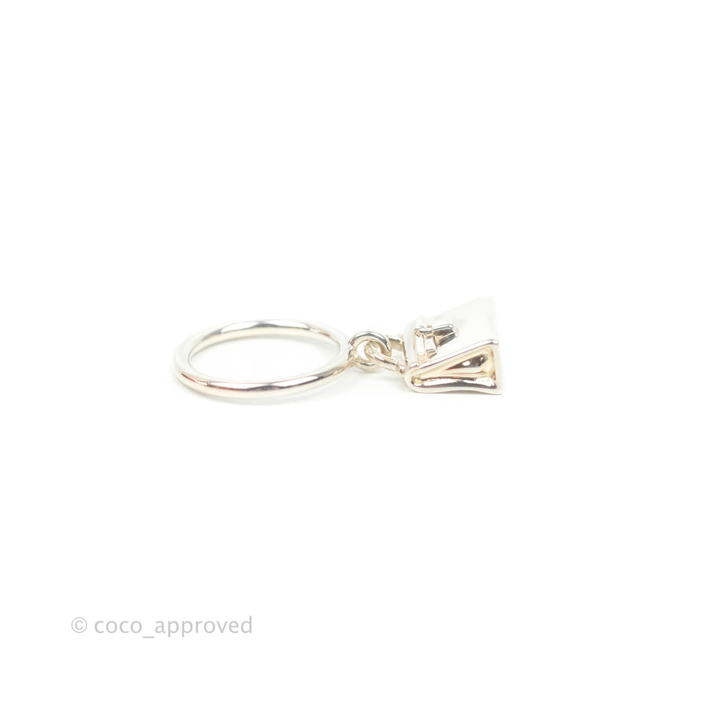 Hermès Amulettes Kelly Ring Sterling Silver Size 50