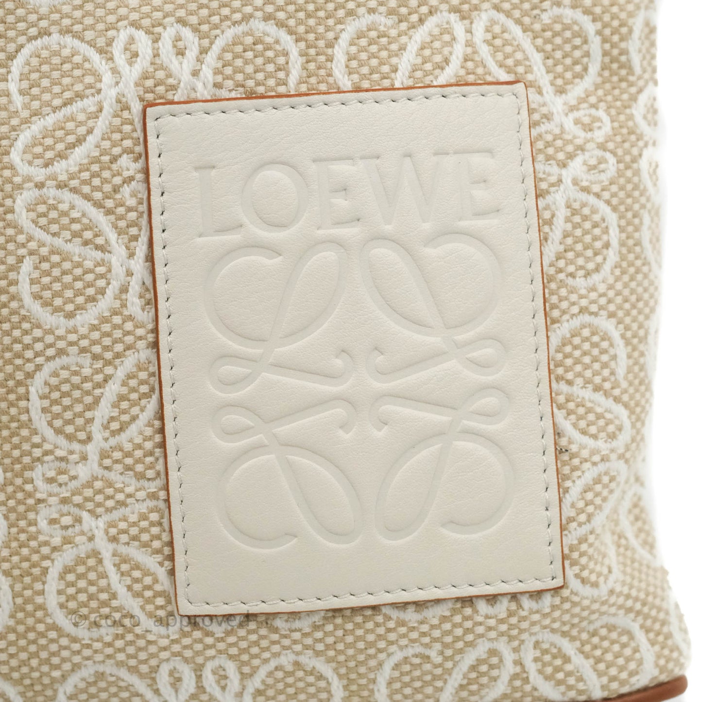Loewe Paula's Ibiza Anagram Canvas Pouch Ivory White