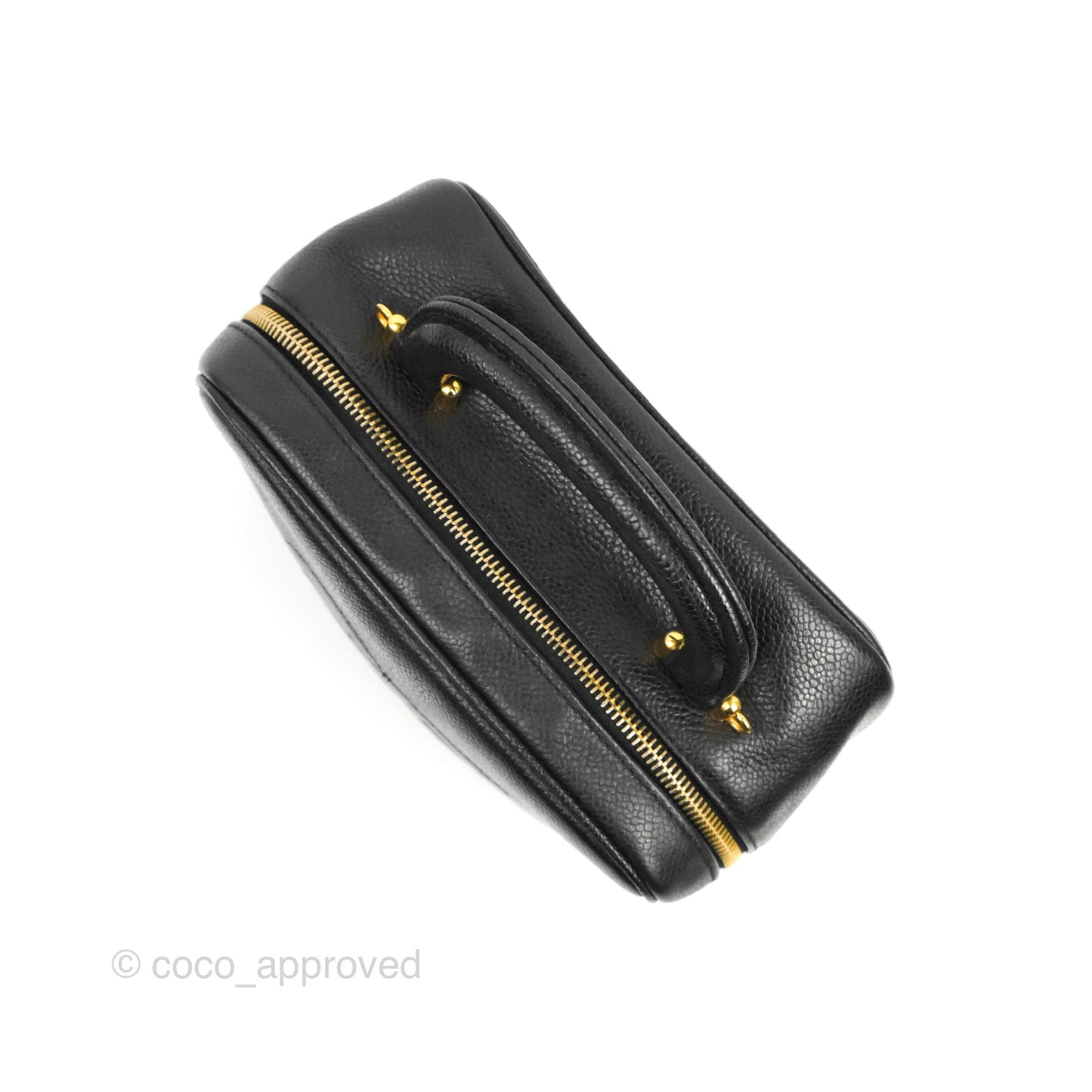 Chanel Vintage Timeless CC Vanity Black Caviar Gold Hardware