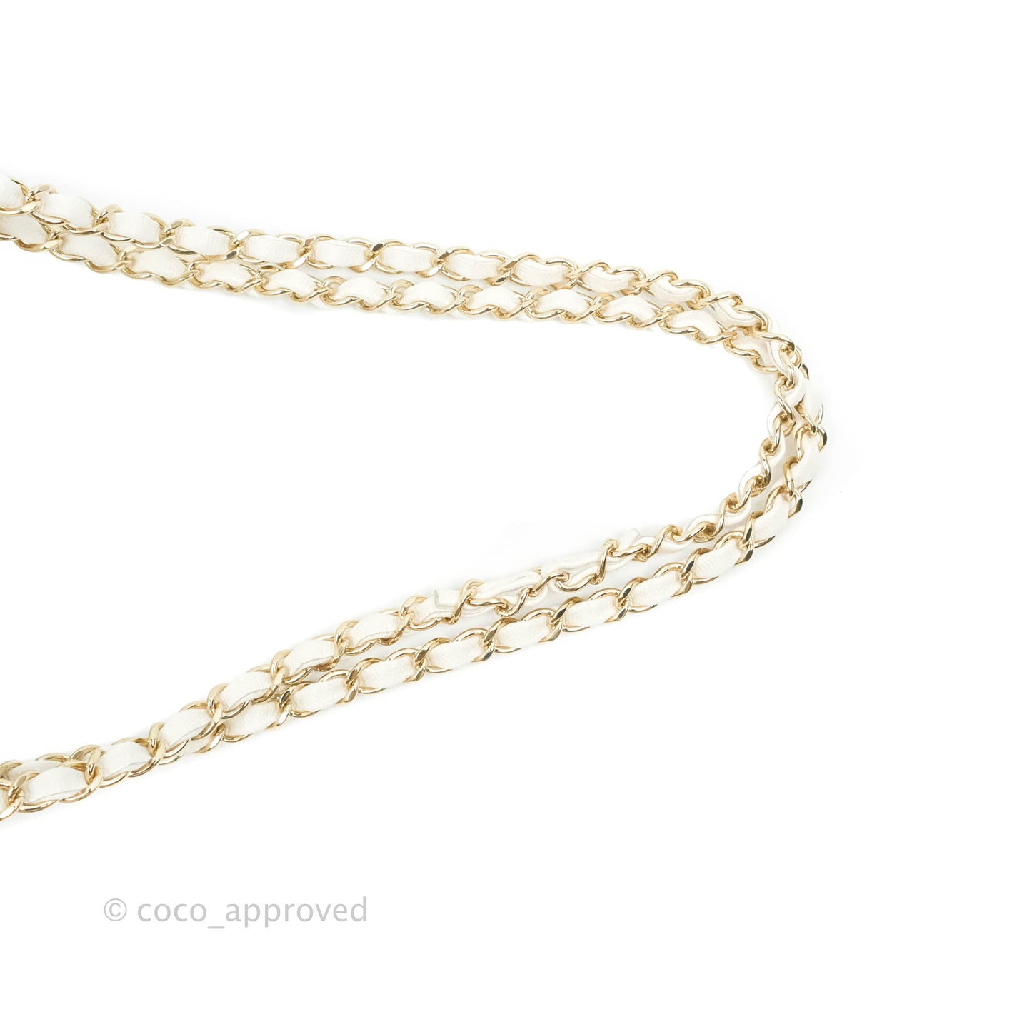 Chanel Classic Small S/M Flap White Caviar Gold Hardware