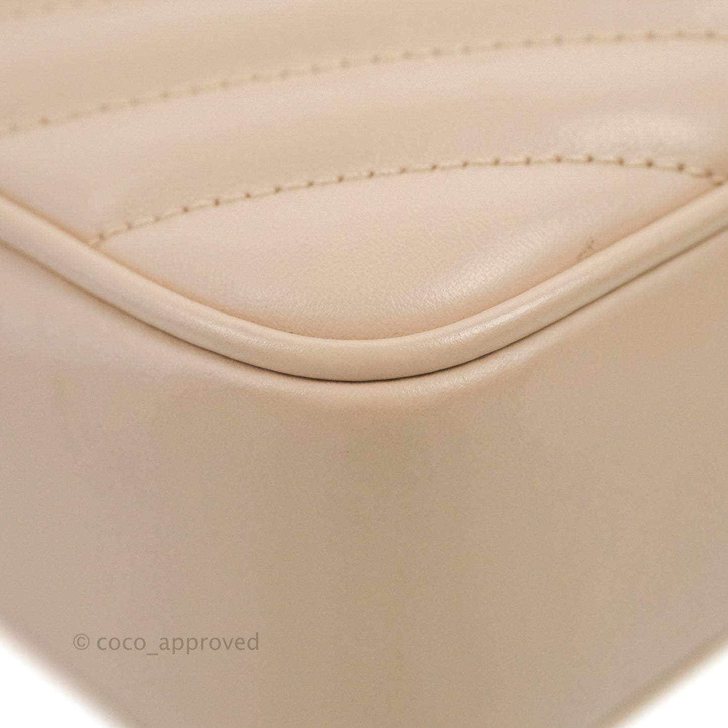 Saint Laurent Lou Quilted Camera Bag Pale Pink Calfskin Ruthenium Hardware