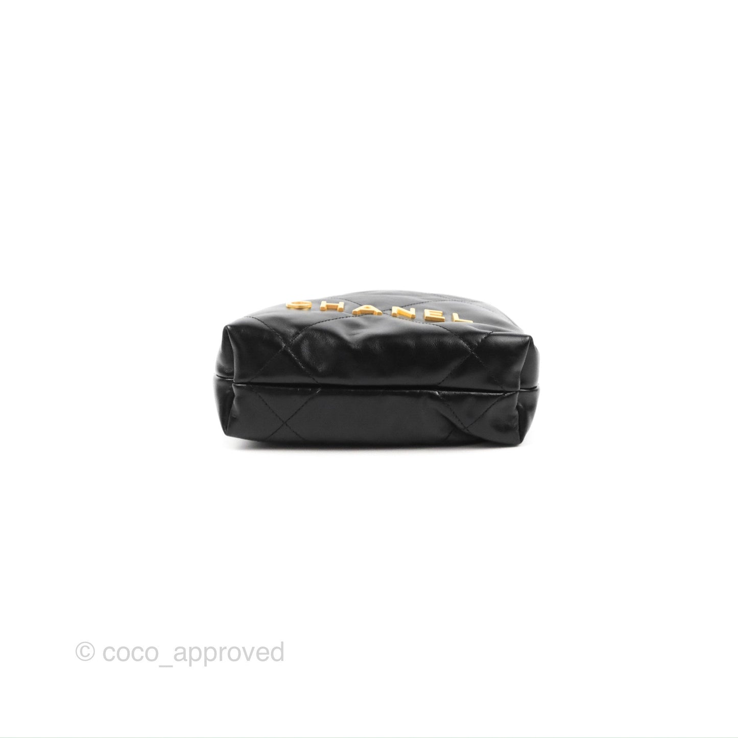 Chanel 22 Mini Bag Black Crumpled Calfskin