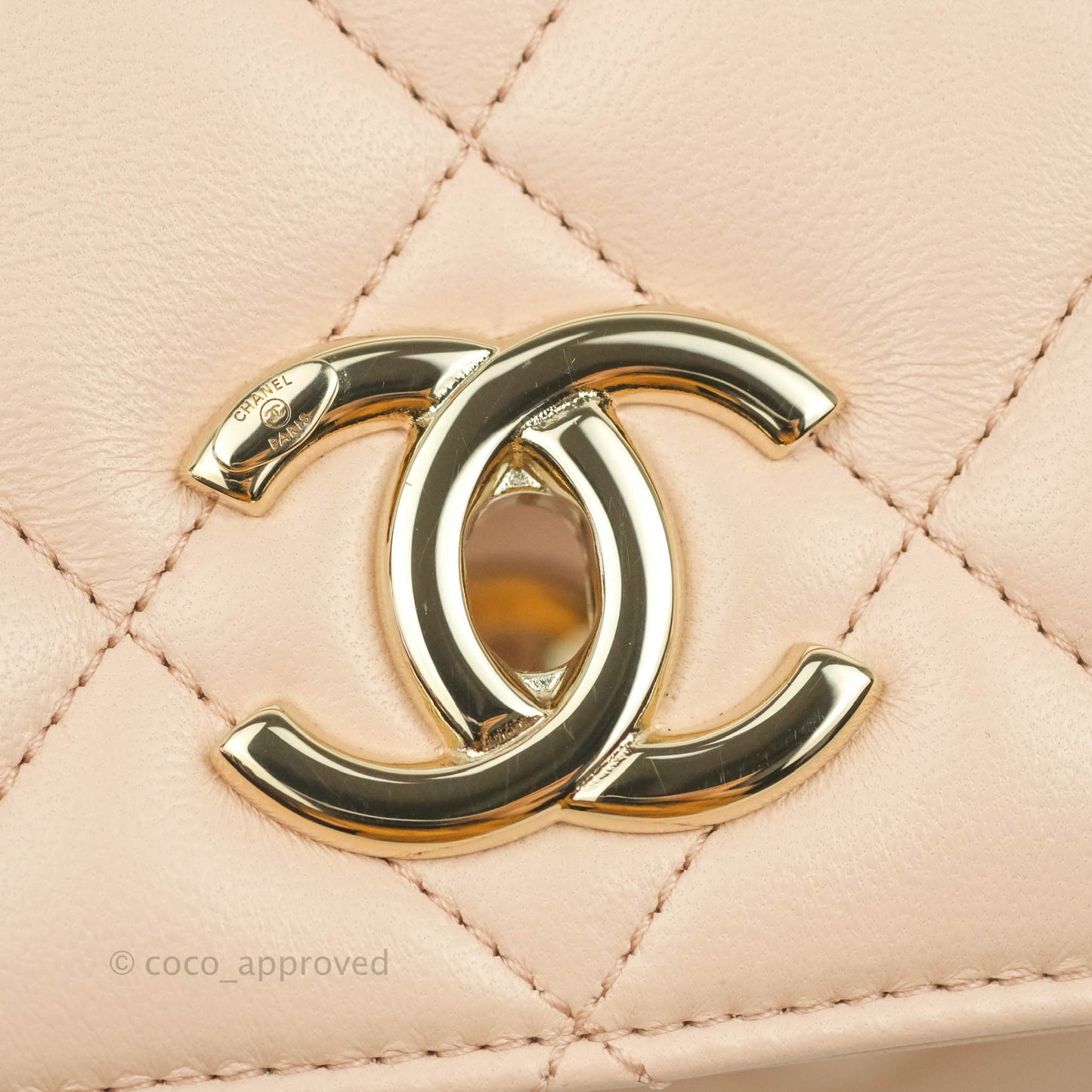 Chanel Trendy CC Small Light Beige Pink Lambskin Gold Hardware