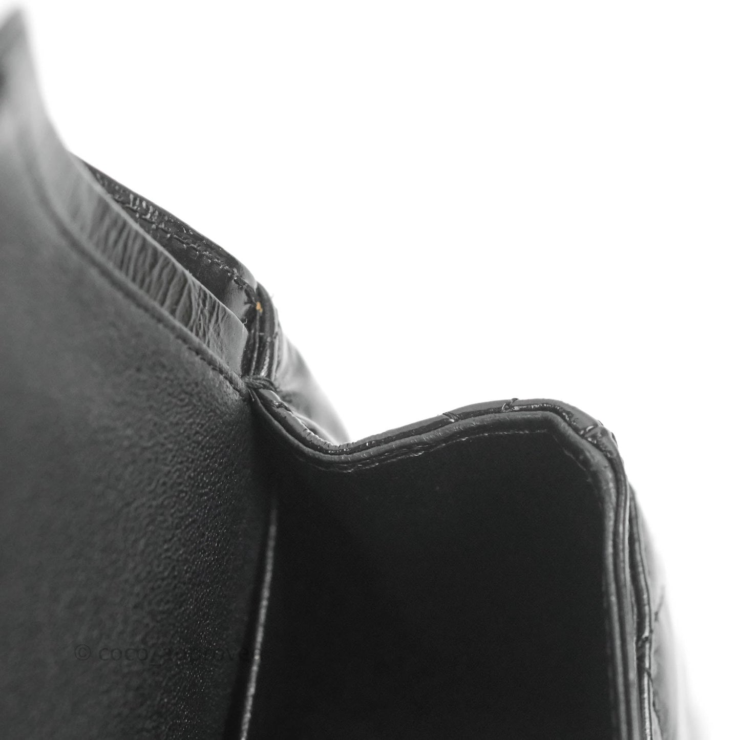 Chanel Small Classic Quilted Flap So Black Glazed Crumpled Calfskin