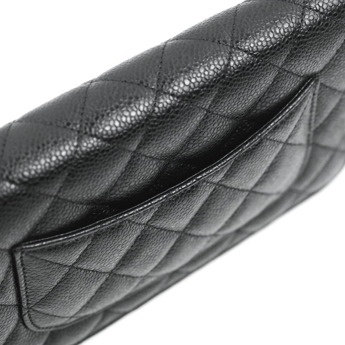 Chanel Quilted Classic WOC Black Caviar Silver Hardware