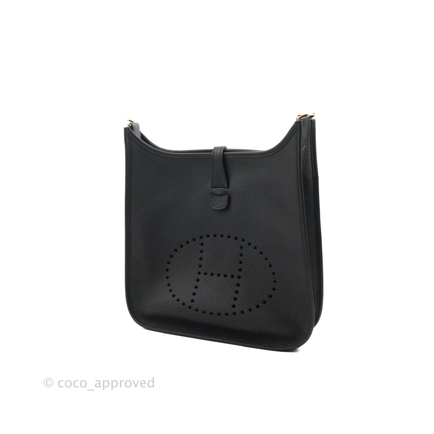 Hermes Evelyne III 29 Black Clemence Gold Hardware