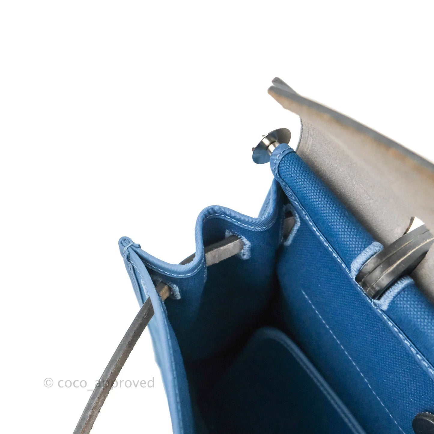 Hermès Herbag Zip 31 Bleu Ocean/Bleu Indigo Canvas Palladium Hardware