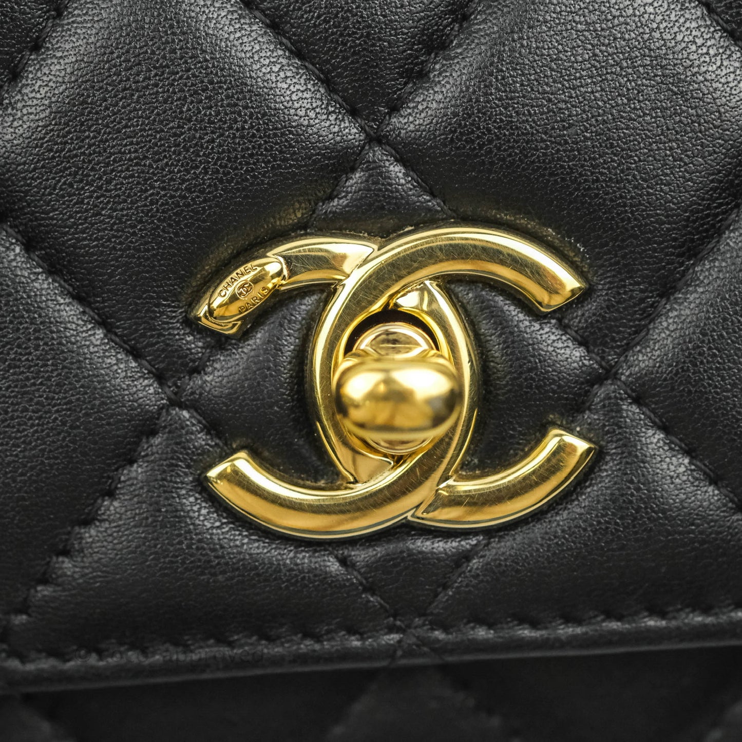 Chanel Mini Quilted Trendy CC Clutch With Chain Black Lambskin Gold Hardware