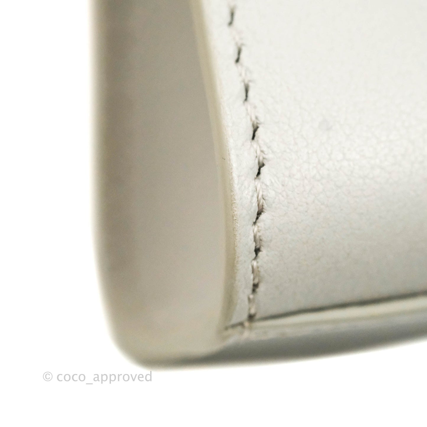 Delvaux Mini Brillant Bag Charm Light Grey Calfskin