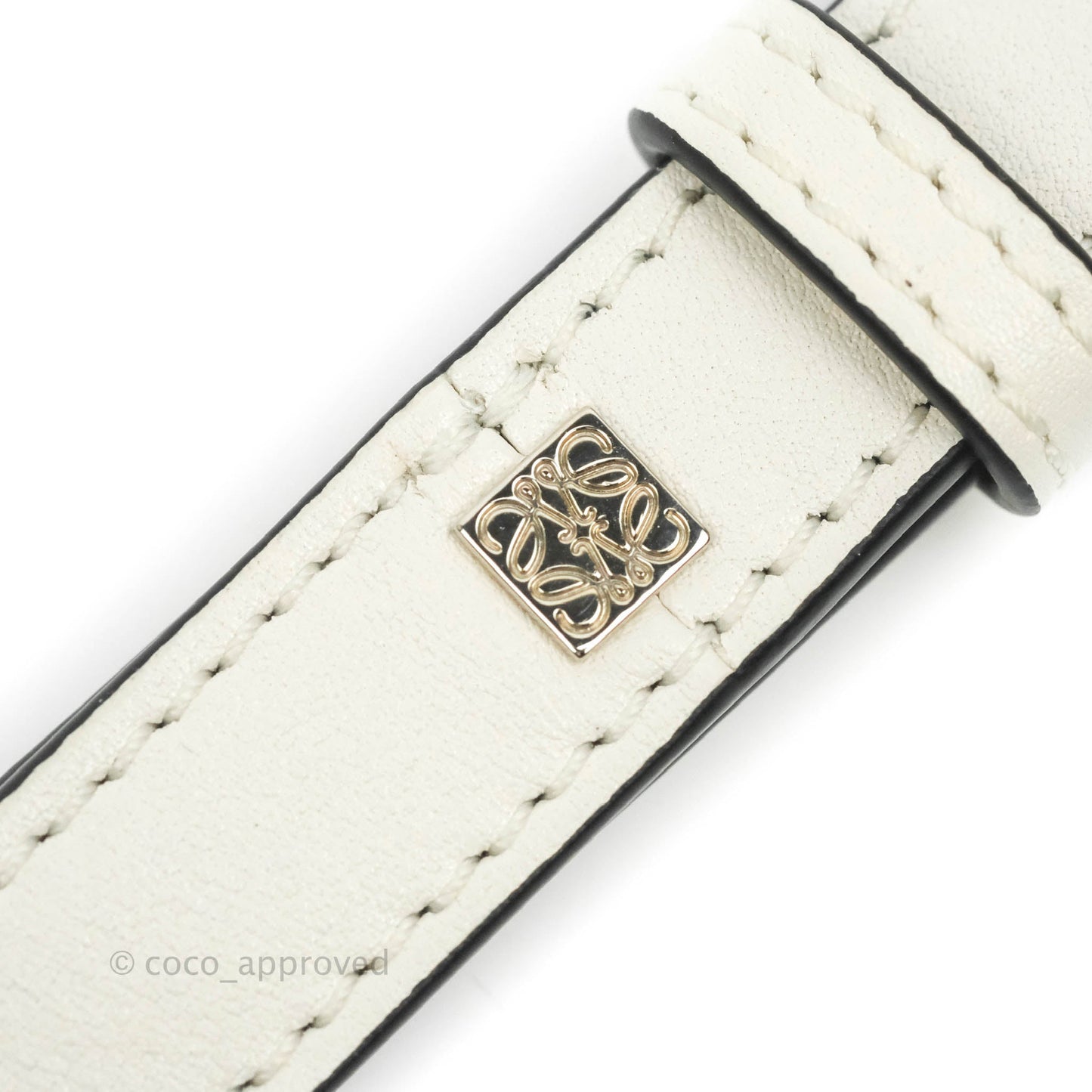 Loewe Mini Hammock Drawstring White Calfskin