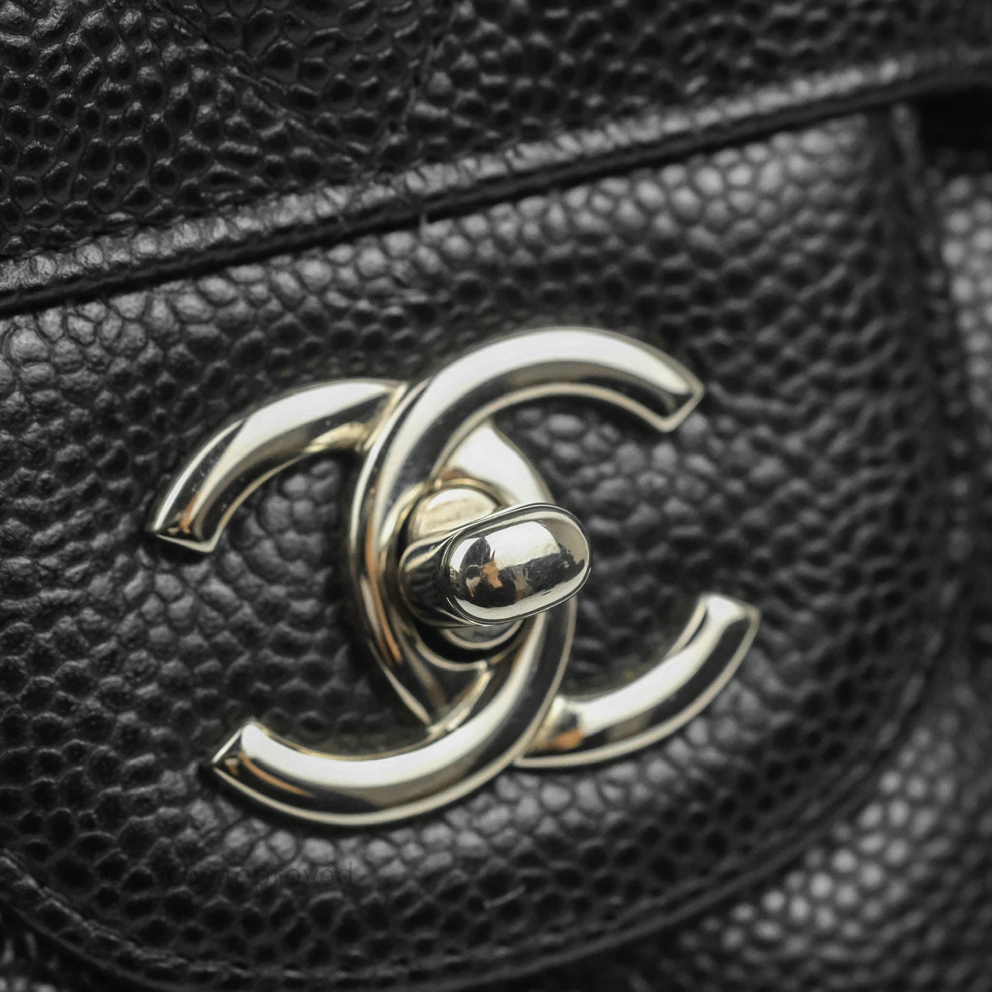 Chanel Jumbo Double Flap Black Caviar Silver Hardware⁣⁣