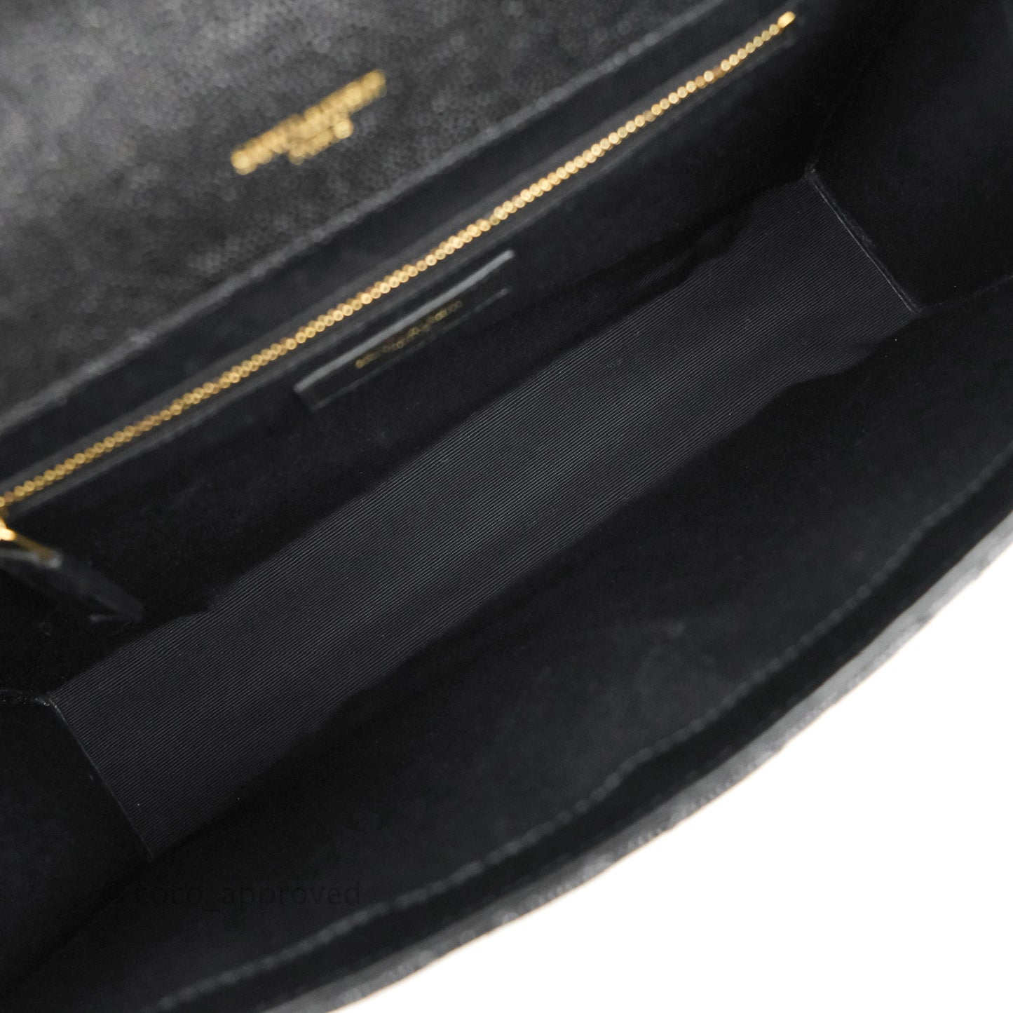 Saint Laurent Quilted Envelope Large Black Caviar Gold Hardware