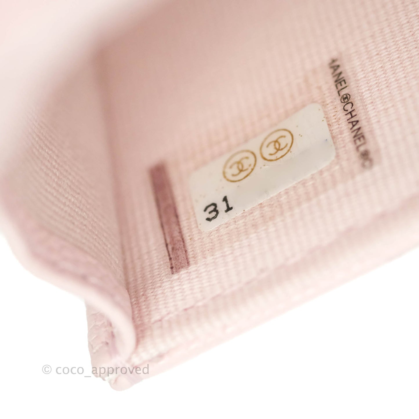 Chanel Mini Wallet With Chain Light Pink Caviar Gold Hardware