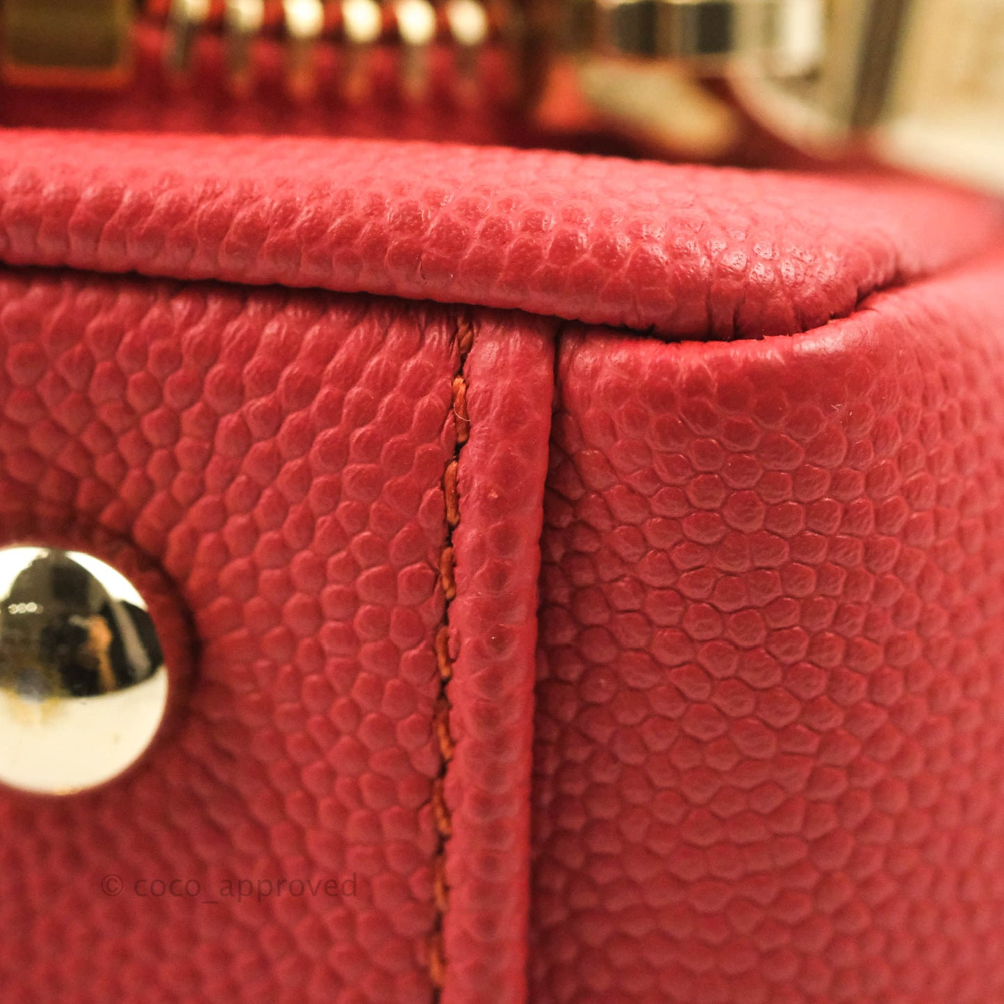 Chanel Quilted Small Business Affinity Flap Red Caviar Gold Hardware