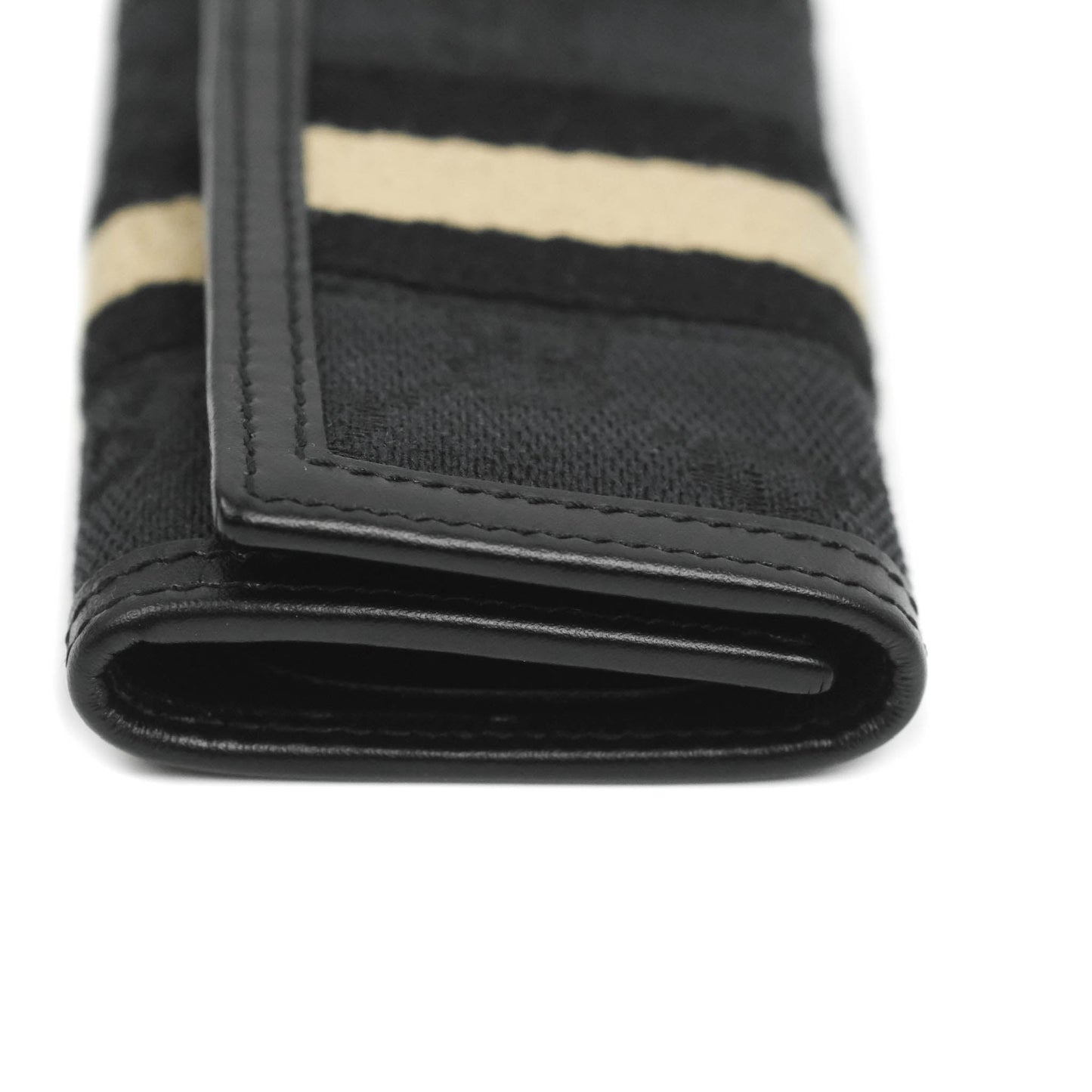 Gucci Vintage GG Web Six-Key Holder Black Canvas