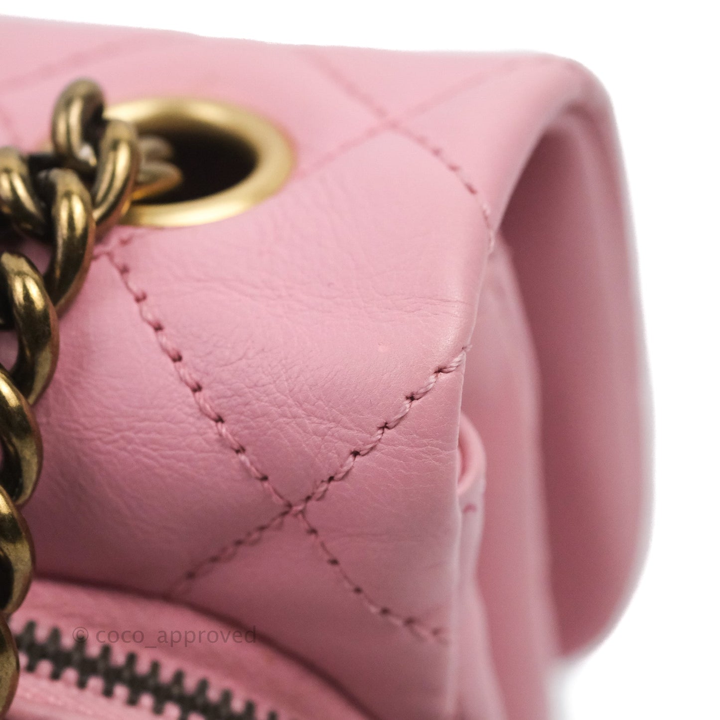 Chanel CC Crown Flap Pink Calfskin Antique Gold Hardware