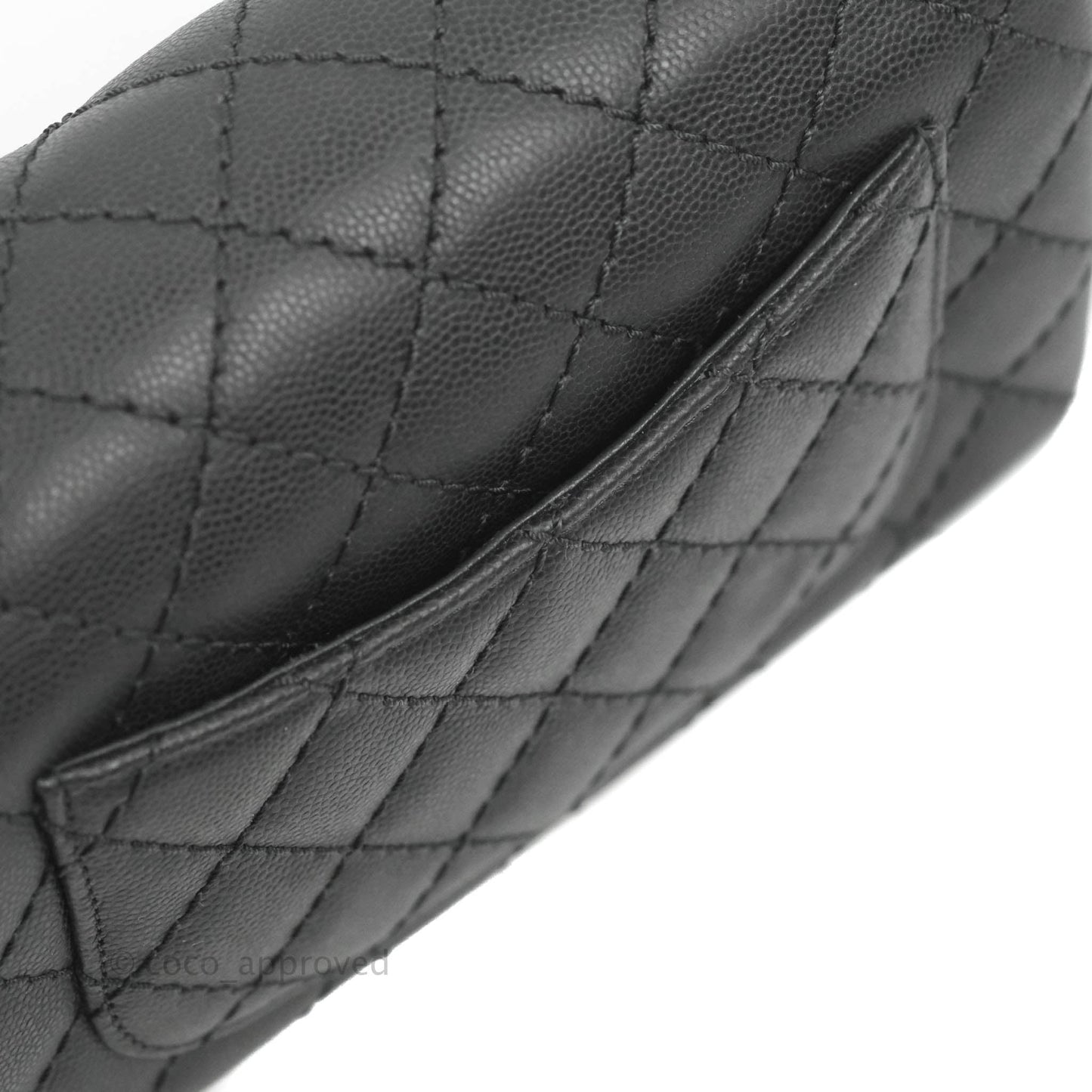 Chanel Quilted Mini Rectangular Dark Grey Caviar Ruthenium Hardware